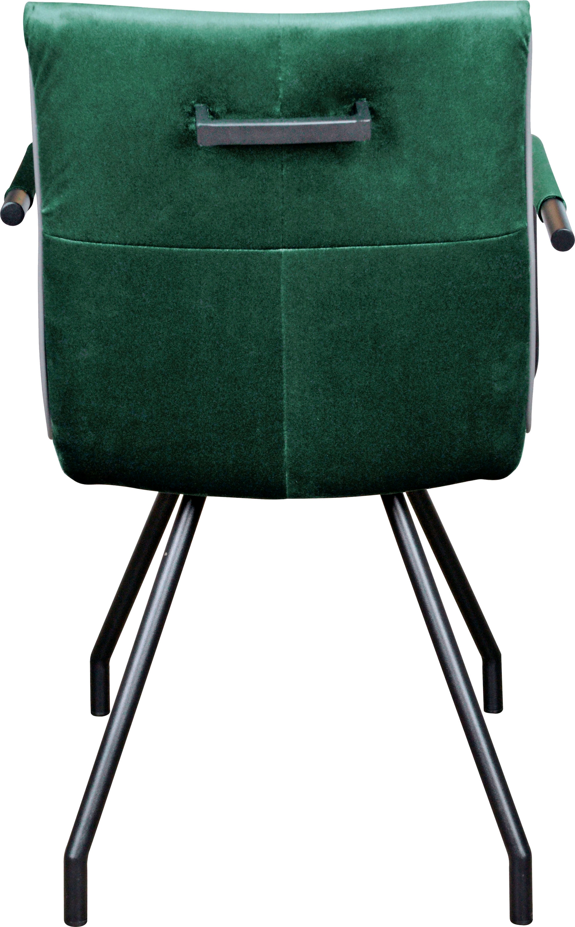 Kayoom Polsterstuhl »Stuhl Eaden 225 2er-Set, samtiger Stoffbezug, Paspel aus Kunstleder« (Set) 2 Stk.stilvoll, pflegeleicht, zeitgemäße Farbgebung, samtiger Stoffbezug