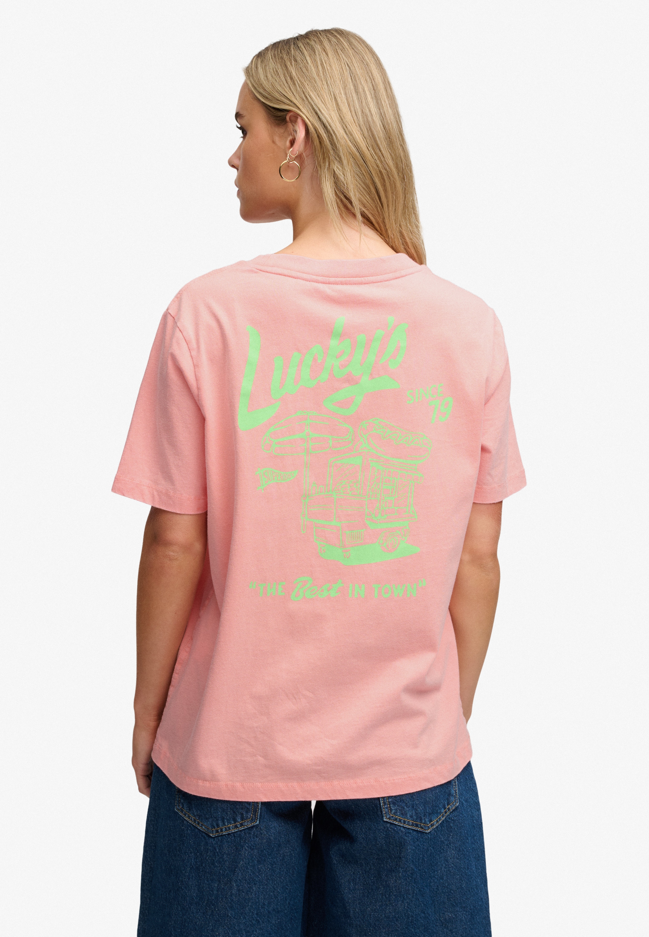 Superdry Print-Shirt »ROADSIDE TRADE RELAXED TEE« aus Baumwolle in Single Jersey, Relaxed Fit, Kurzarm