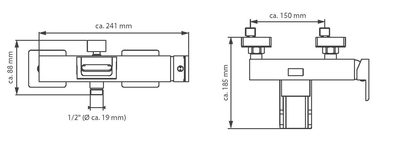 Eisl Waschtischarmatur »WATERWAY«, Badewannenarmatur Wasserfall, Mischbatterie, Chrom