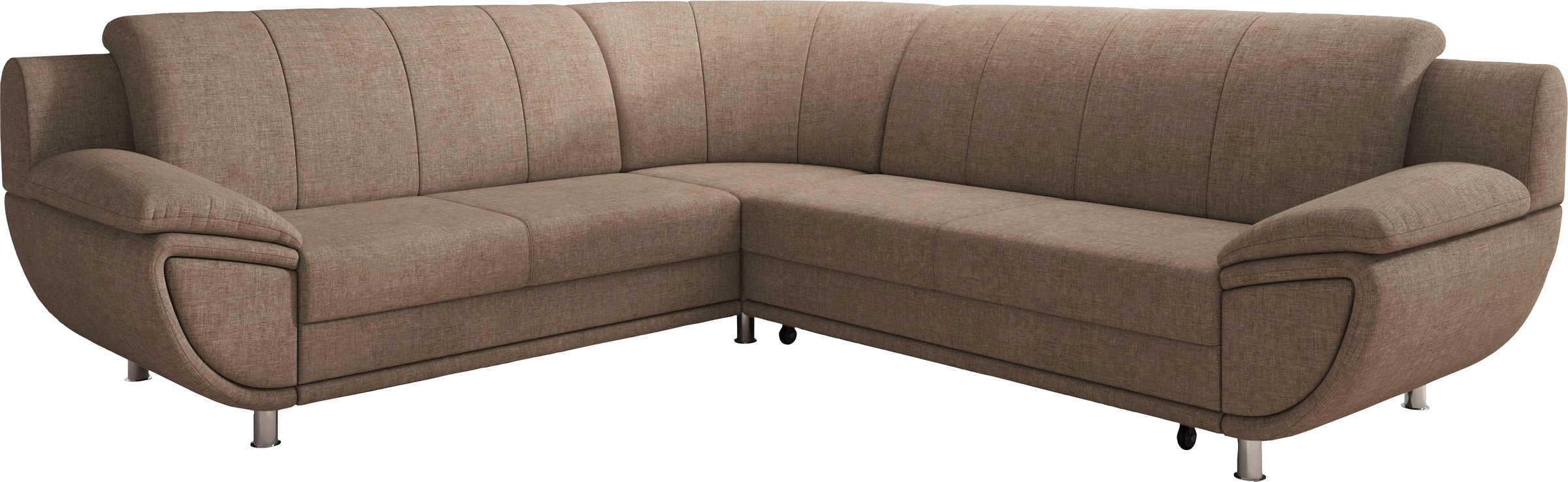 TRENDMANUFAKTUR Ecksofa »Rondo II, L-Form«, wahlweise mit Federkern, wahlweise mit Bettfunktion