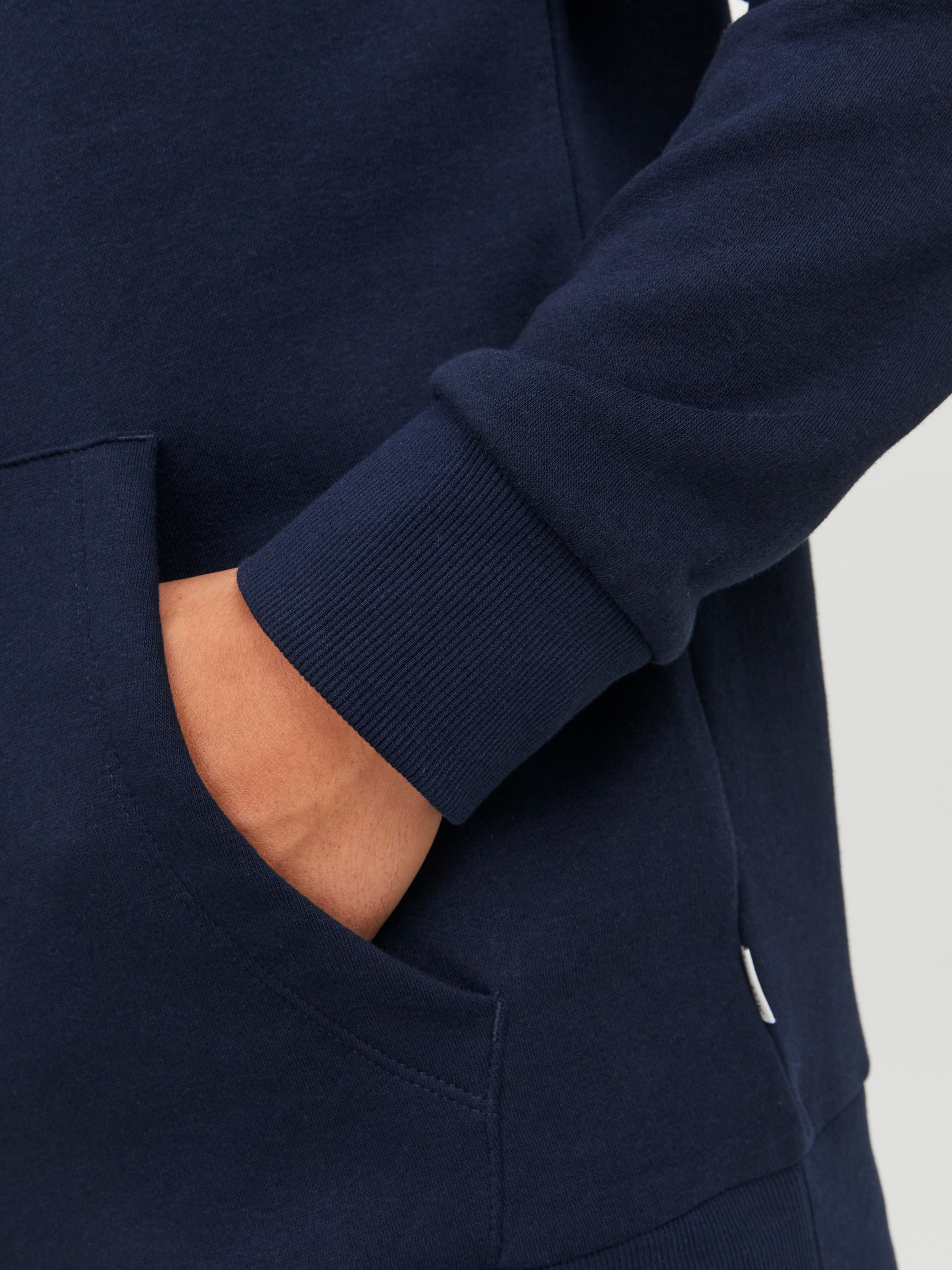 Jack & Jones Kapuzensweatshirt »JJECORP Hoodie mit Logo und hohem Tragekomfort«, bedruckt, casual, regular fit, Baumwollmischung, Rundhals
