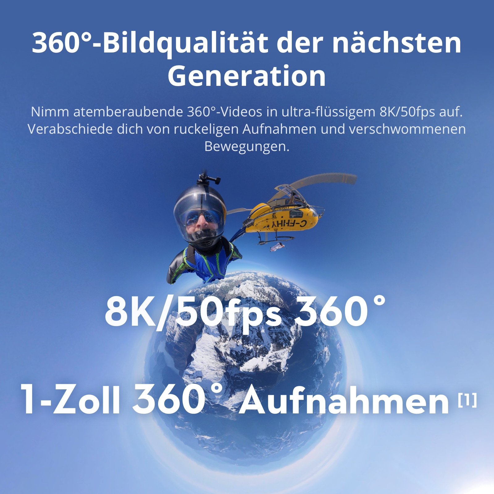 DJI Action Cam »Osmo 360 Adventure Combo« 8K Bluetooth 360°-Kamera