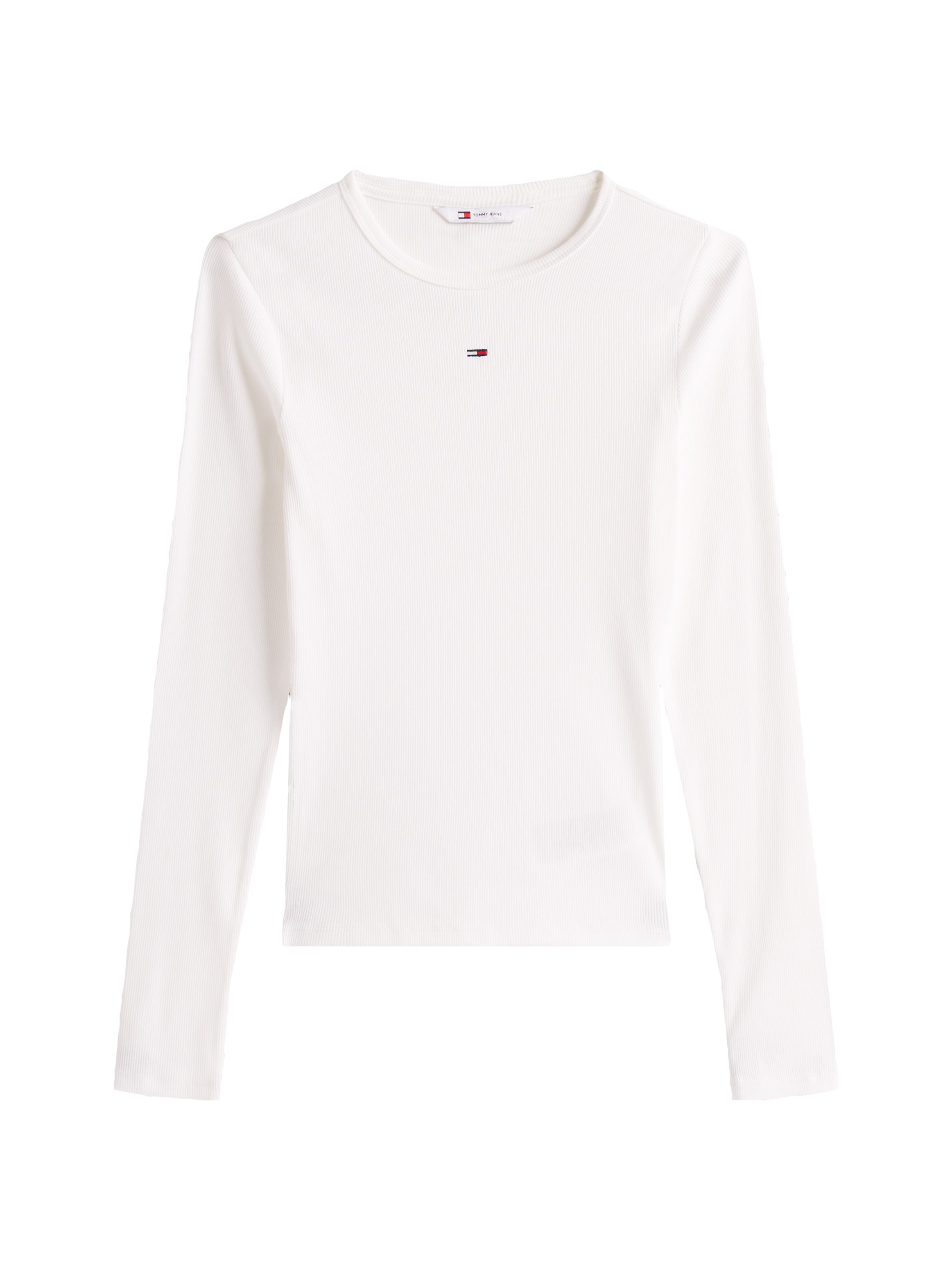 Tommy Jeans Langarmshirt »TJW SLIM ESSENTIAL RIB LS«, mit Logostickerei
