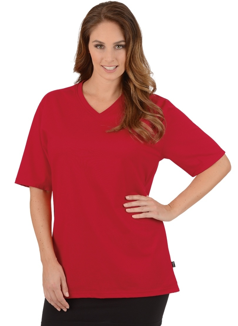 Trigema T-Shirt »TRIGEMA V-Shirt DELUXE Baumwolle«, (1 tlg.)
