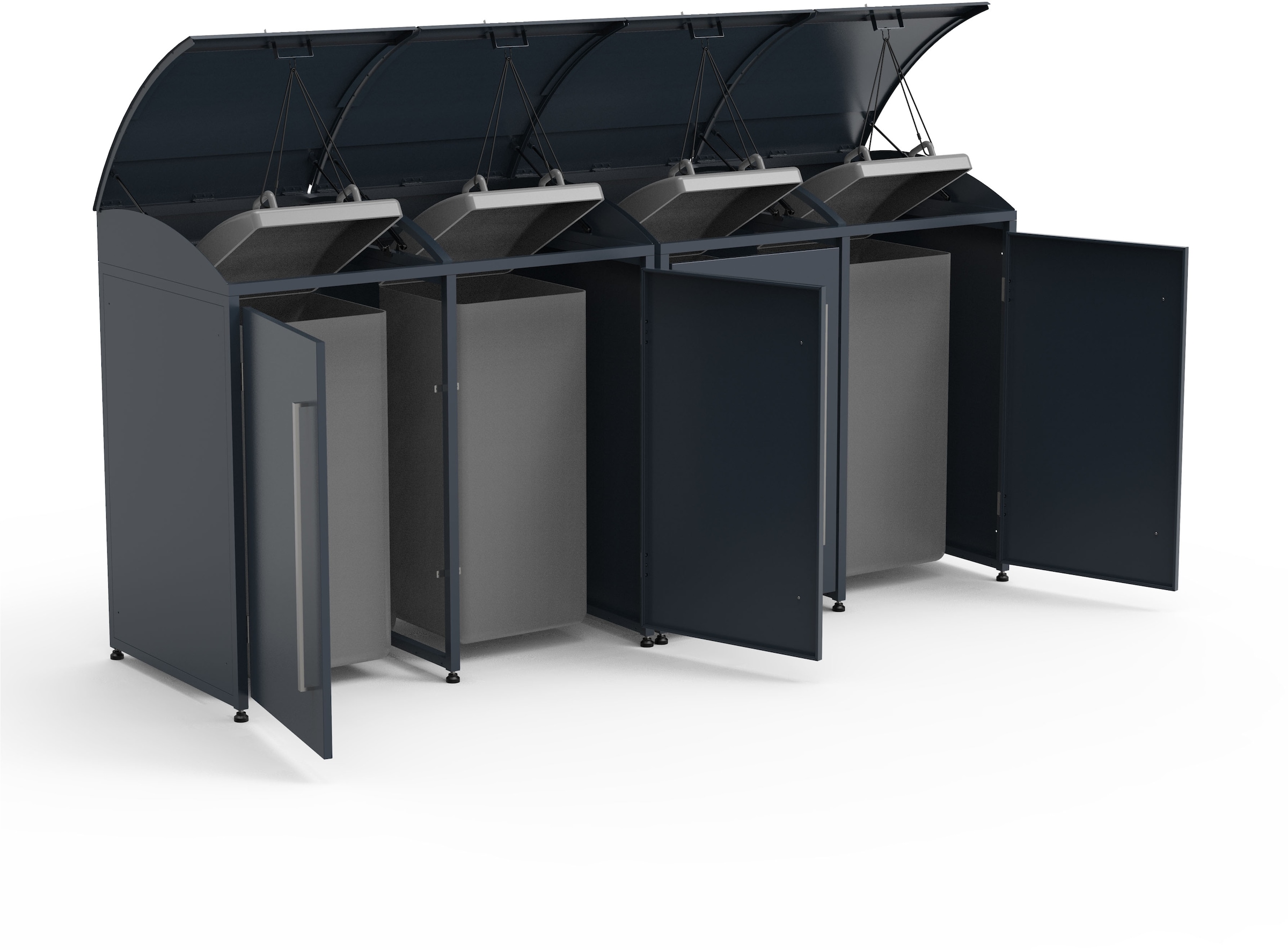 WESTMANN Mülltonnenbox »Moderna 4« Platz für 4 Mülltonnen je 240 L, BxHxT: 278x83x135 cm