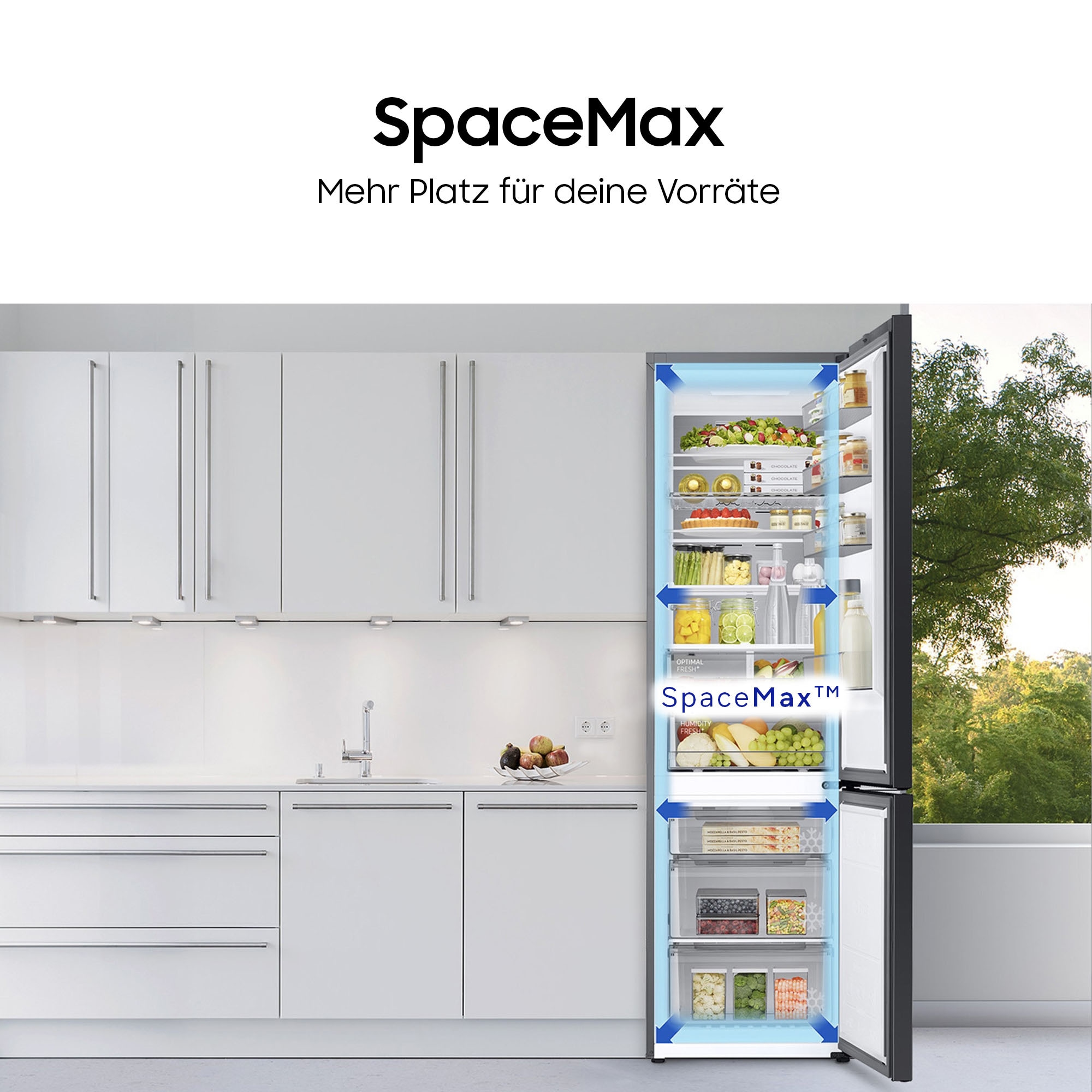 Samsung Kühl-/Gefrierkombination 7300A Serie »RB38C607AS9« 203 cm hoch 59,5 cm breit No Frost+, SpaceMax, Wifi & AI Energy Mode