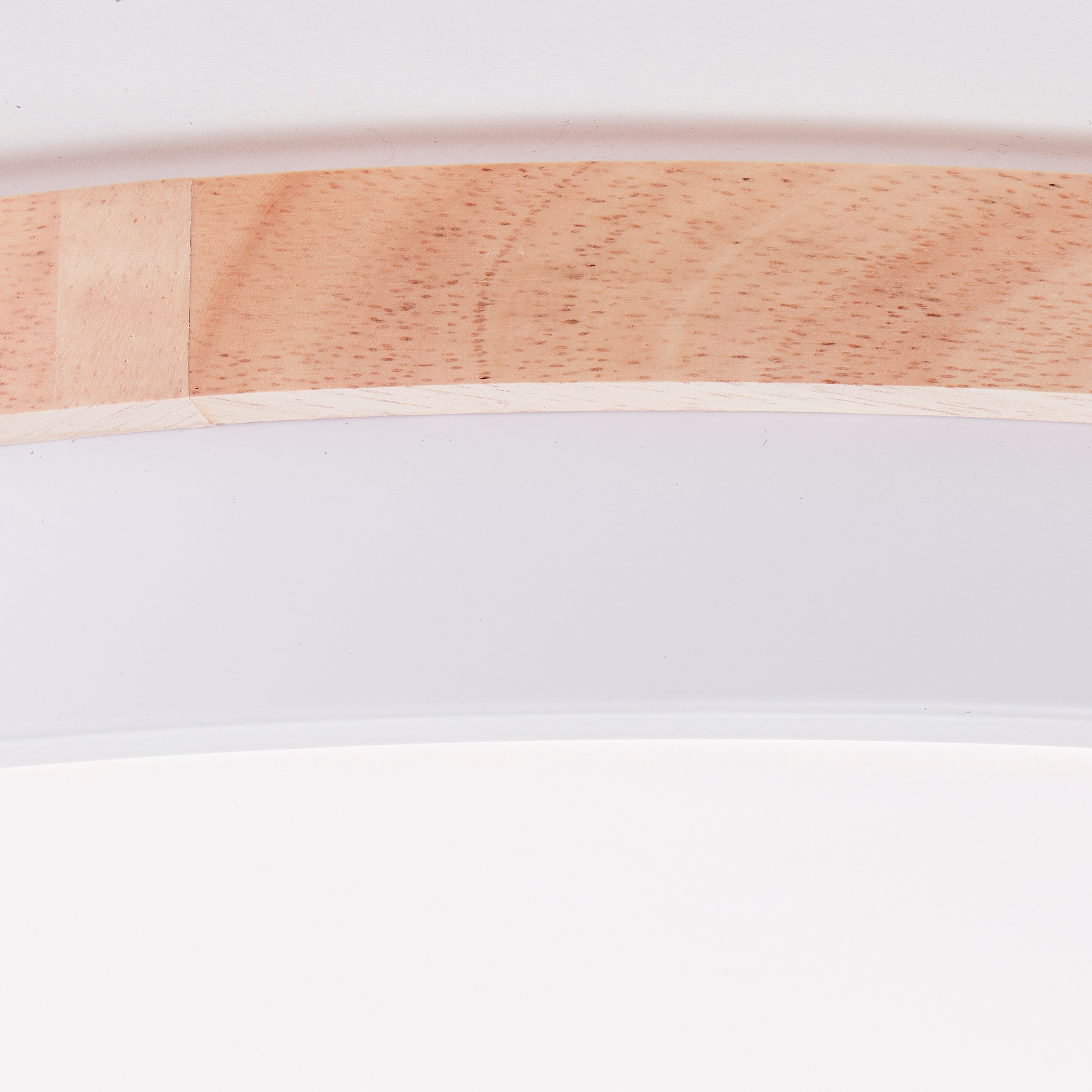 Brilliant LED Deckenleuchte »Baarlo« 1 Stk. warmweiß - kaltweiß Ø 50 cm, 4500 lm, 3000-6500 K, dimmbar, Fernbedienung, Holz/Metall