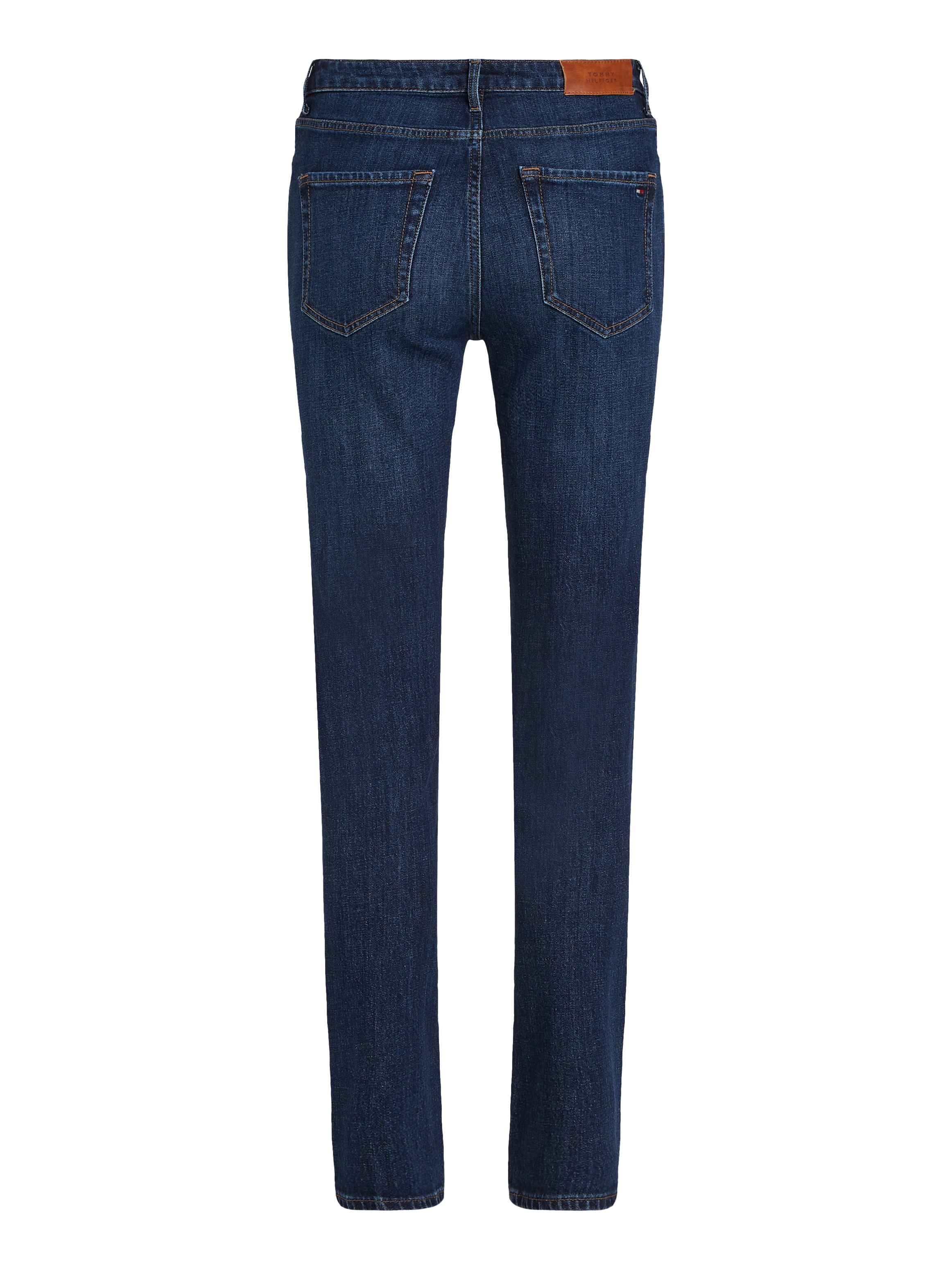 Tommy Hilfiger Slim-fit-Jeans »SLIM CIGARETTE HW A DARK BLUE«, mit Tommy Hilfiger Logo-Badge