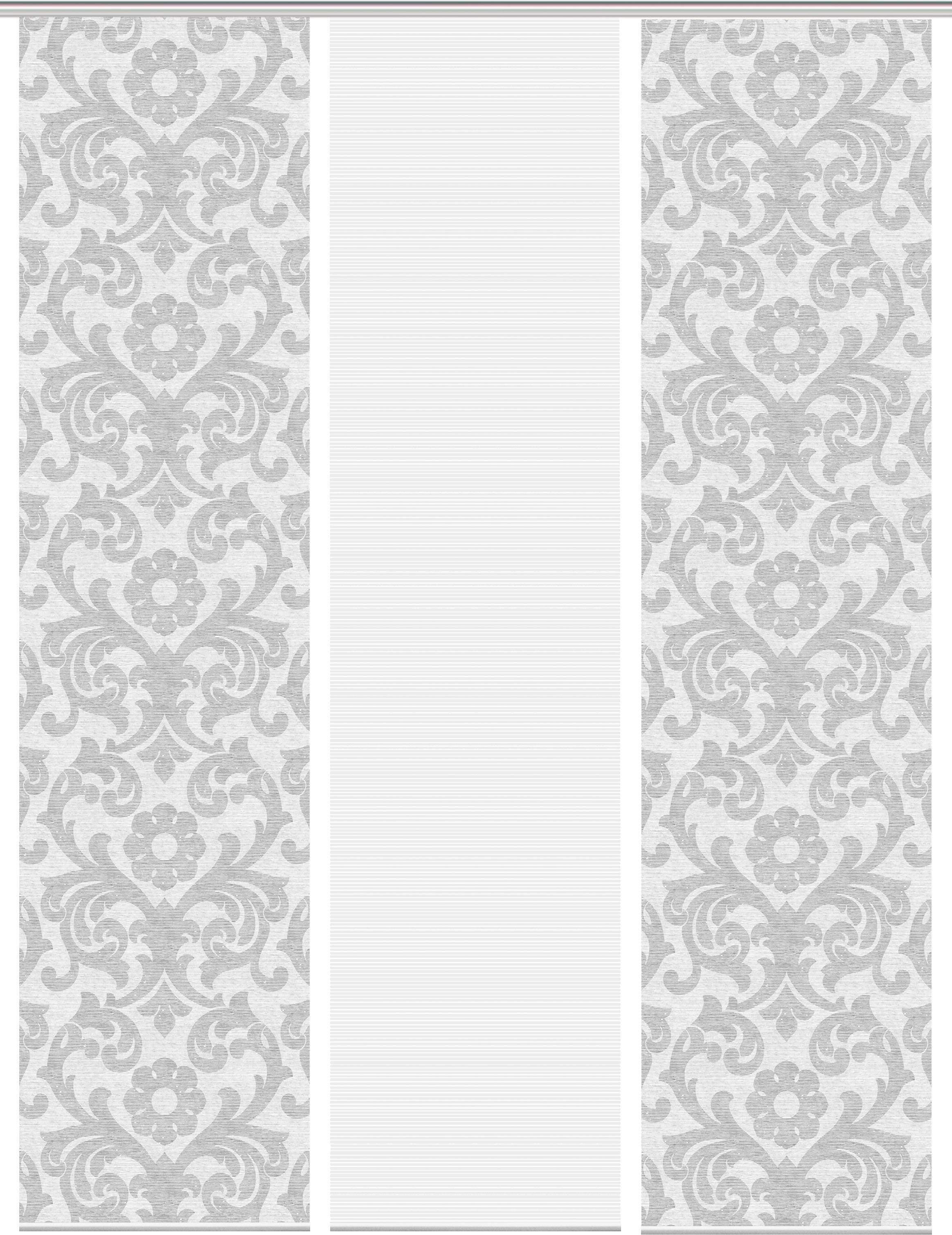 Vision S Schiebegardine »ORNAMIA 3er SET«, (3 St.), Bambus-Optik, Digital bedruckt