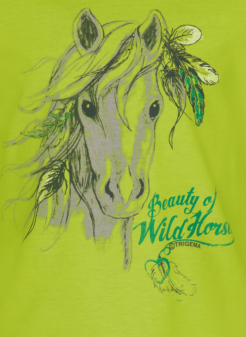 Trigema T-Shirt »TRIGEMA Langarmshirt mit niedlichem Pferde-Motiv«, (1 tlg.)