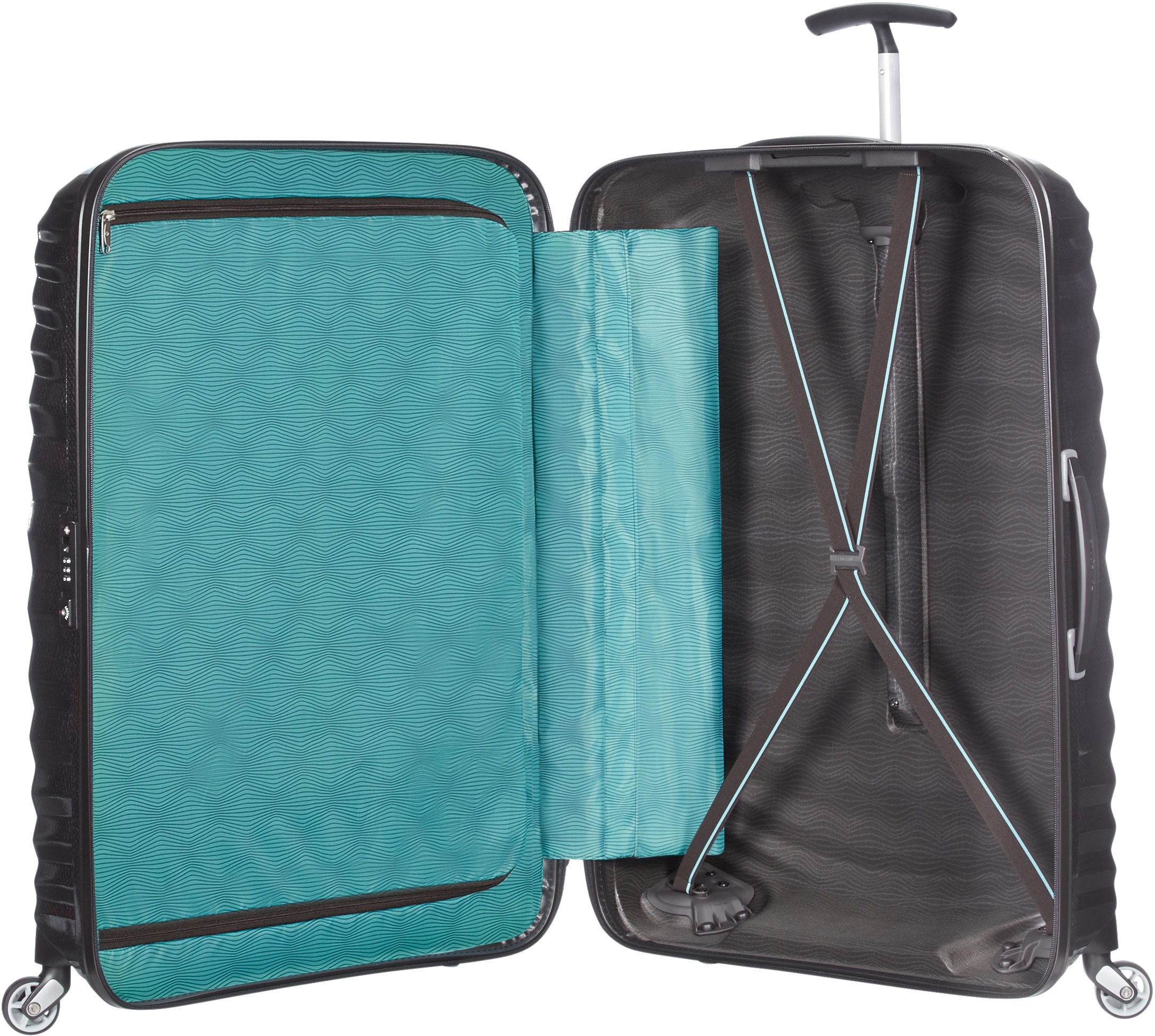 Samsonite Hartschalen-Trolley »LITE-SHOCK, verschiedene Größen«, 4 Rollen, Reisekoffer Trolley Aufgabegepäck TSA-Zahlenschloss Made in Europe