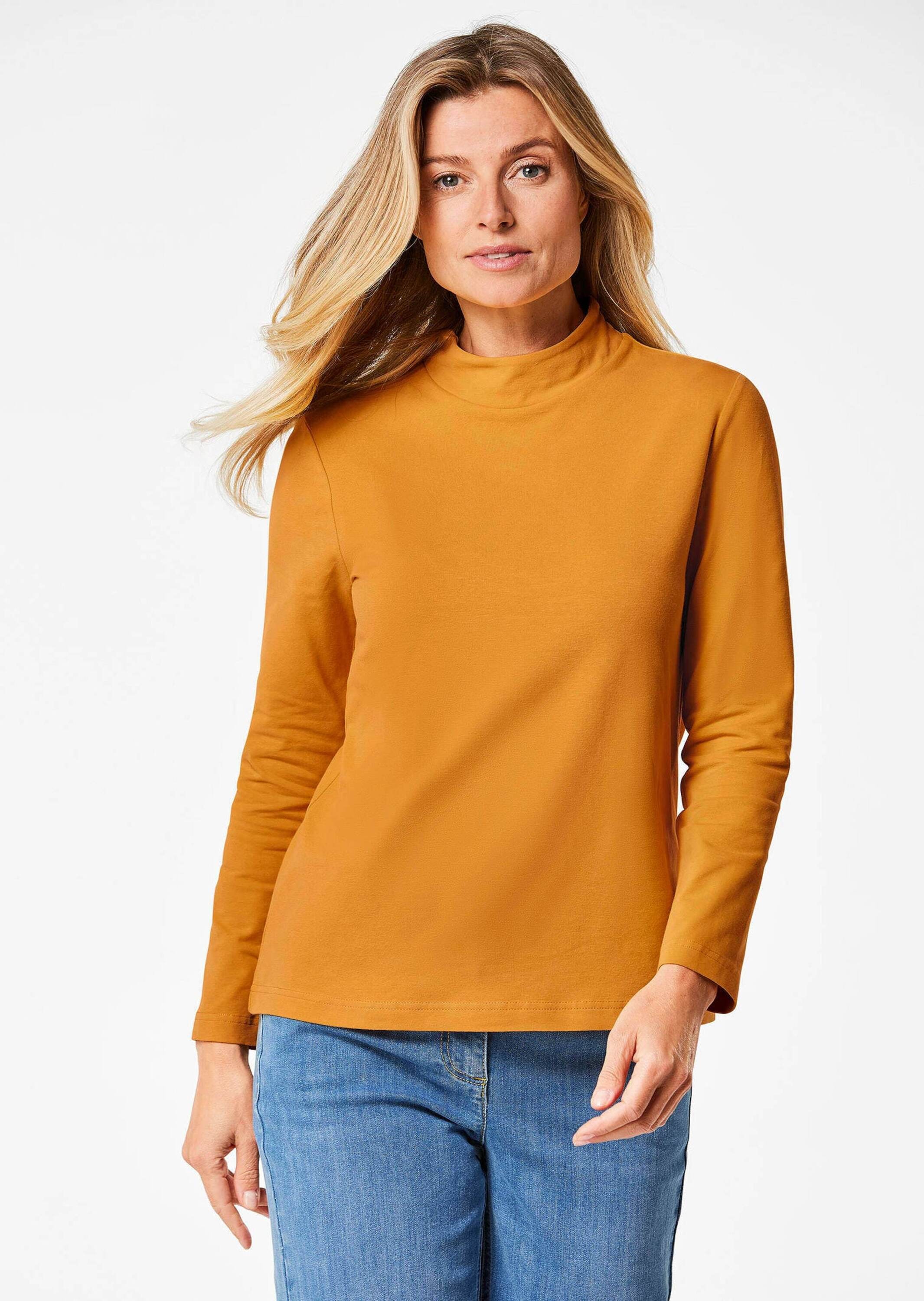GOLDNER Longpullover »Stehkragenshirt mit Langarm«