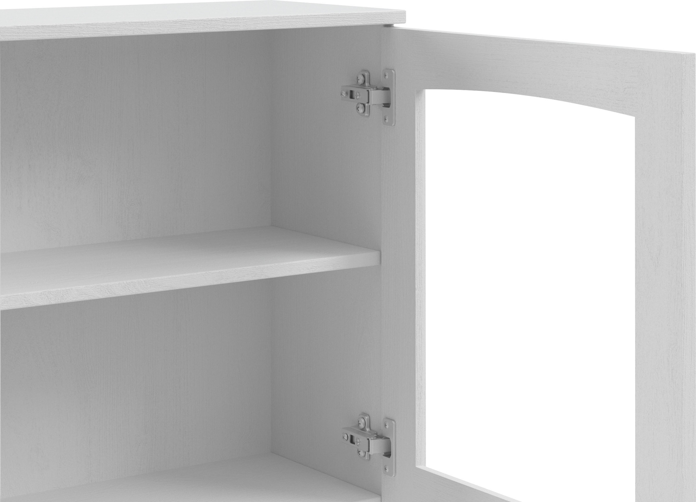 KOCHSTATION Hängeschrank »KS-Osby«, (1 St.), Kiefer massiv, Breite 50 cm, Tür mit Glaseinsatz
