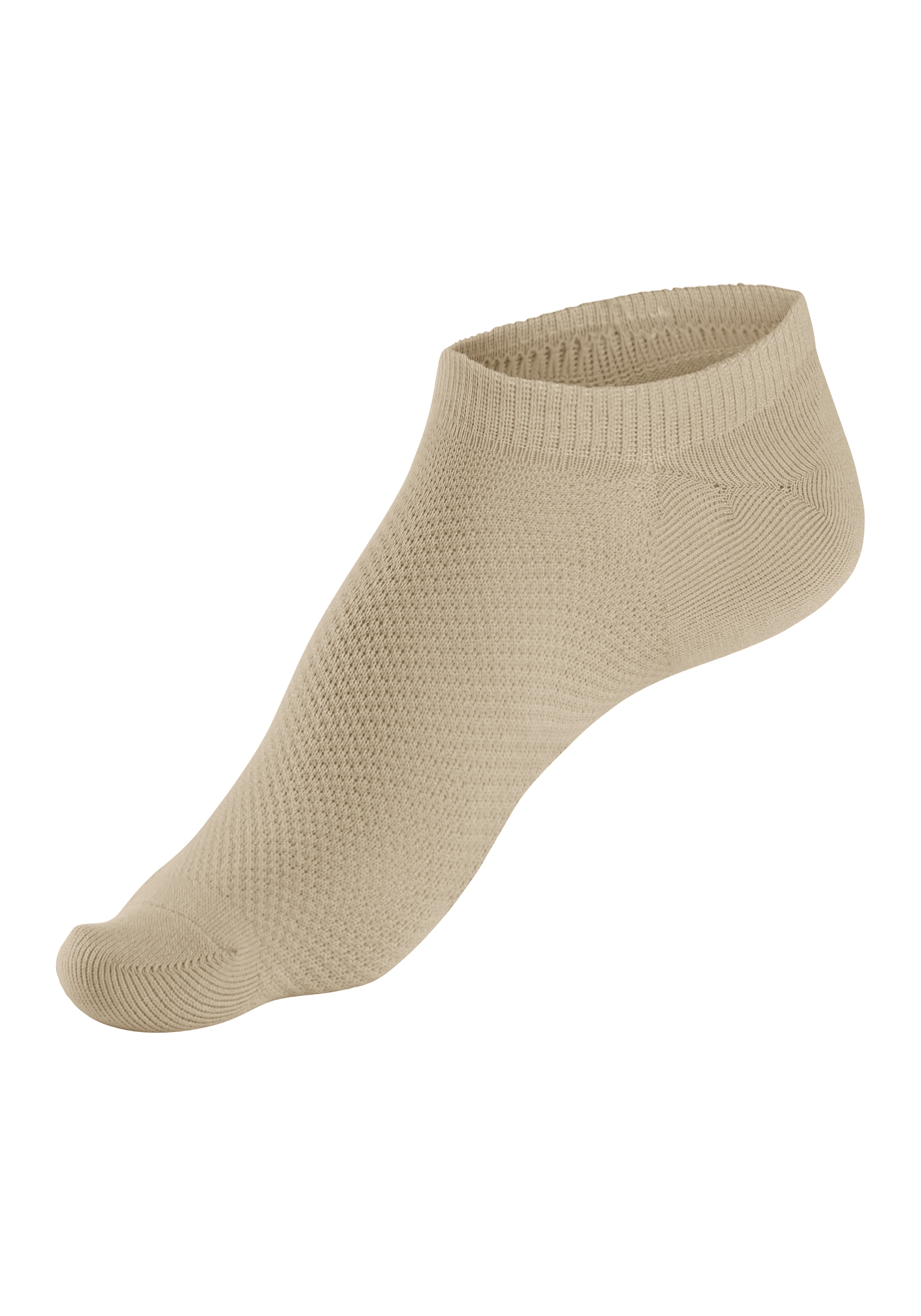LASCANA ACTIVE Sneakersocken, (Packung, 7 Paar), mit Pikeestruktur und Silicon