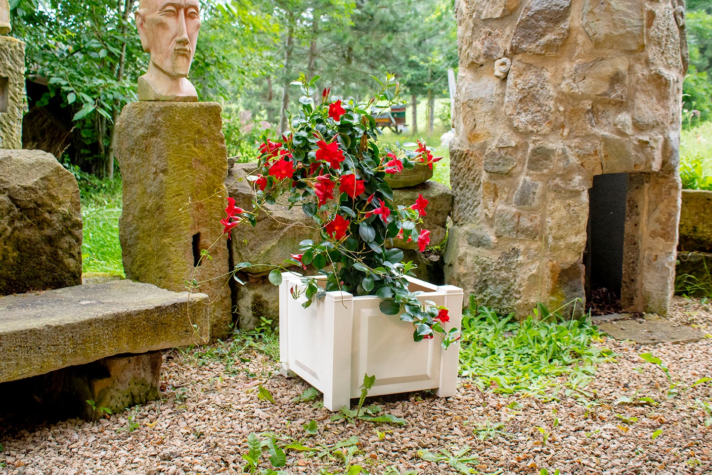 KHW Pflanzkübel, Kunststoff, BxTxH: 43x43x34 cm