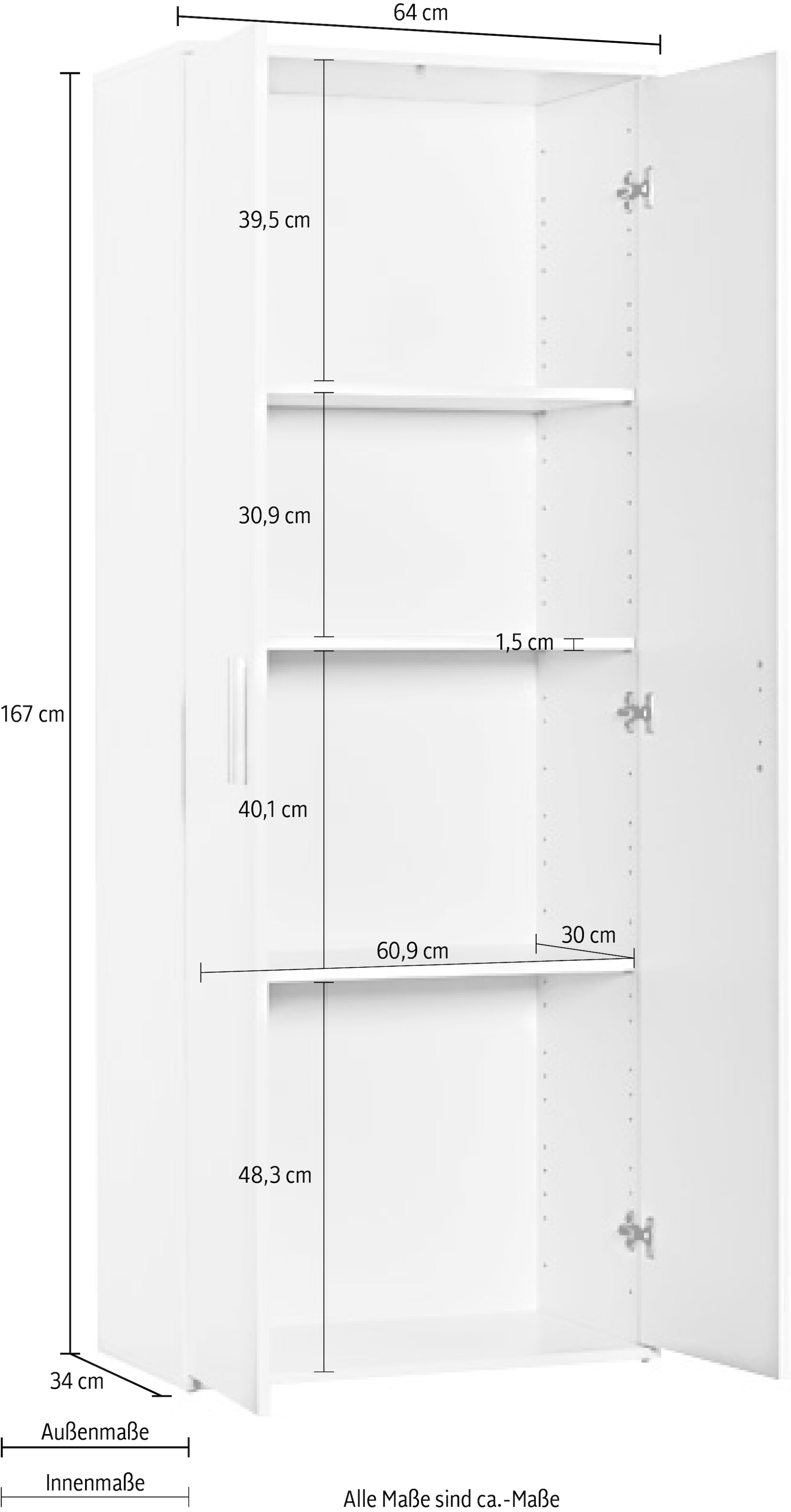 Procontour Mehrzweckschrank »Clara«, Breite 64cm, mit Einlegeböden