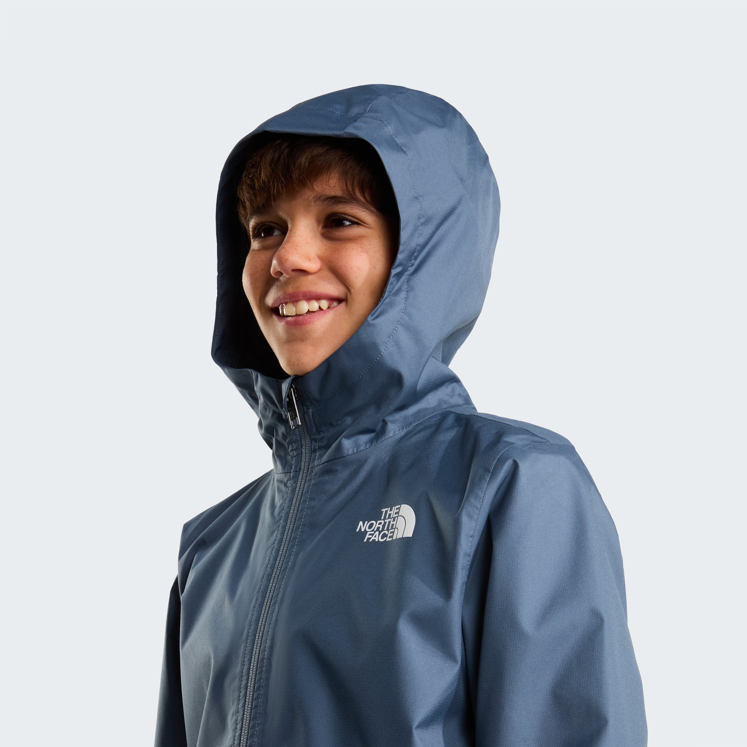 The North Face Regenjacke »TEEN ZIPLINE RAIN JACKET« für Jugendliche, mit fester Kapuze, mit RV-Garage