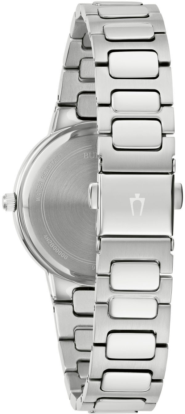 Bulova Quarzuhr Armbanduhr, Damenuhr, Edelstahlarmband, analog