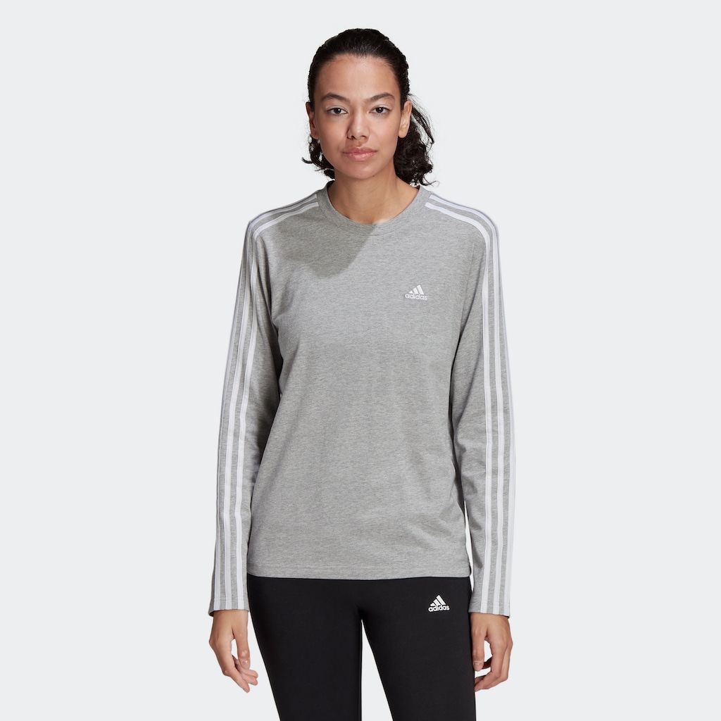 adidas Sportswear Langarmshirt »ESSENTIALS 3STREIFEN LONGSLEEVE«