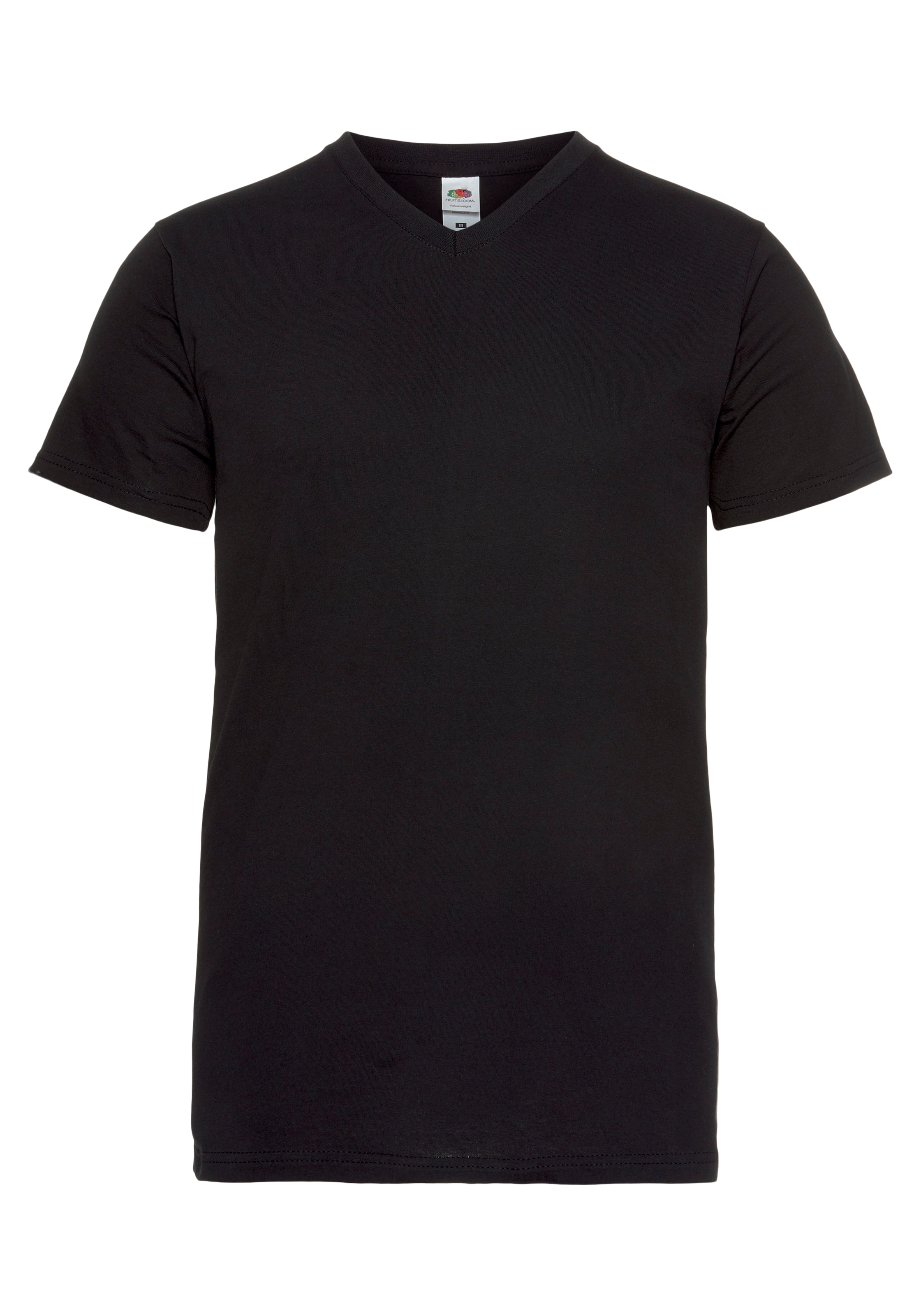 Fruit of the Loom T-Shirt, (Packung, 2 tlg.), mit V-Ausschnitt