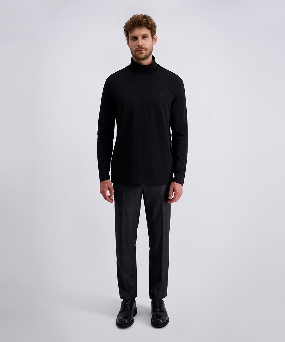 Pierre Cardin Rollkragenshirt unifarben, Baumwolle mit Stretch