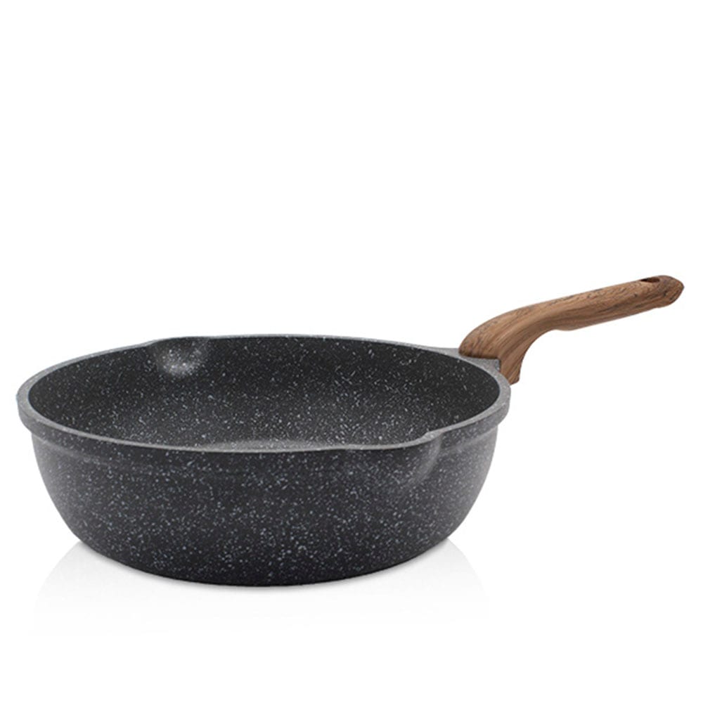 Krüger Bratpfanne »Aluguss Pfanne tief Texas, 28 cm«, Aluminiumguss, (1 tlg.), für Induktions-Kochfelder geeignet