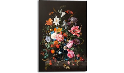 Reinders! Wandbild »Aluminium Wandbild Blumen Mauritshuis - Dunkel - Alte  Meister«, Blumen, (1 St.) auf Raten bestellen