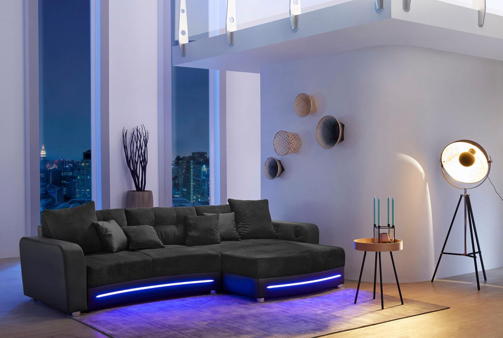 Jockenhöfer Gruppe Ecksofa »Laredo«, inklusive RGB-LED-Beleuchtung und  Bluetooth-Soundsystem auf Raten bestellen