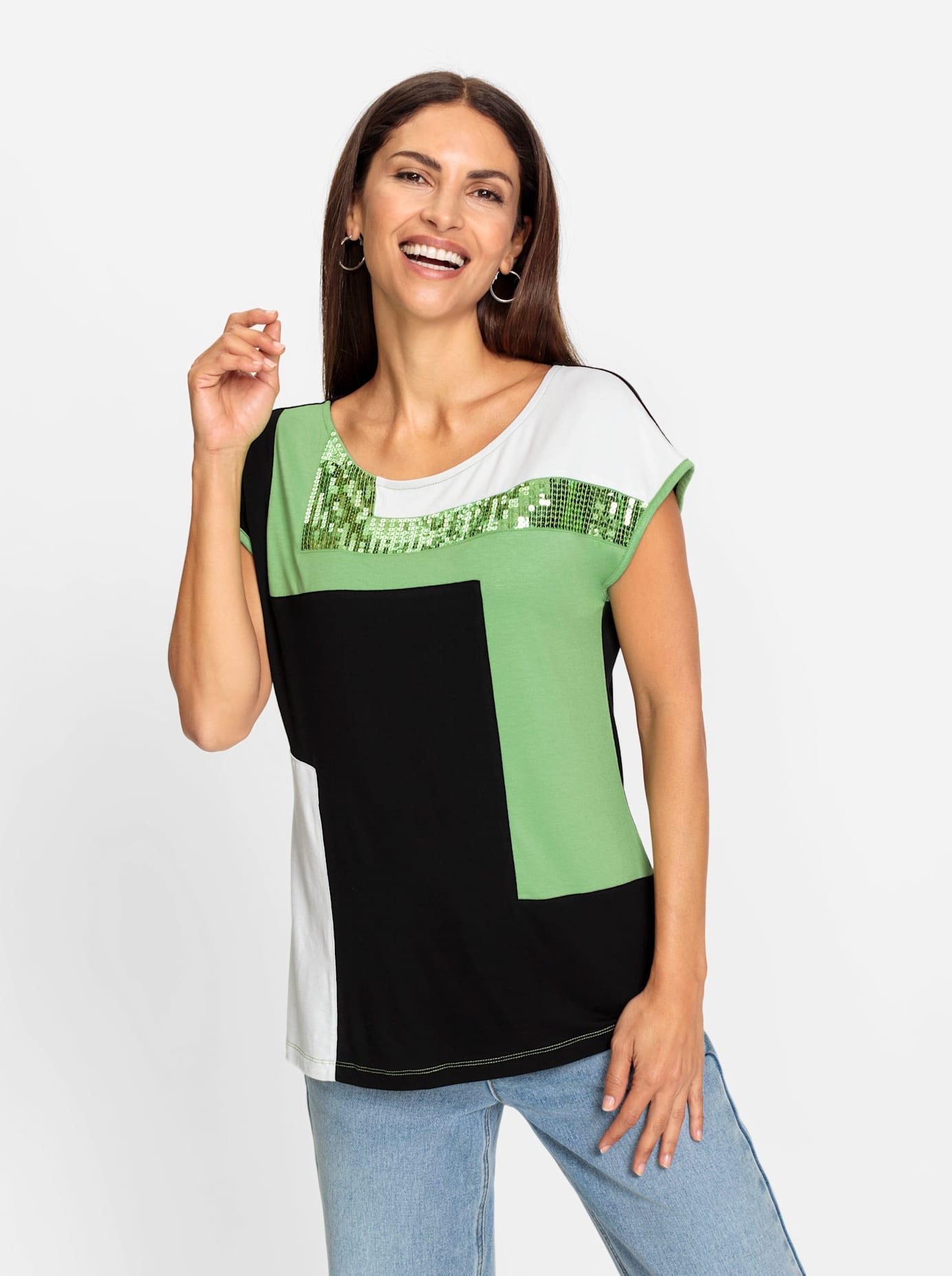 Inspirationen Kurzarmshirt »Patchshirt« 1 Stk.