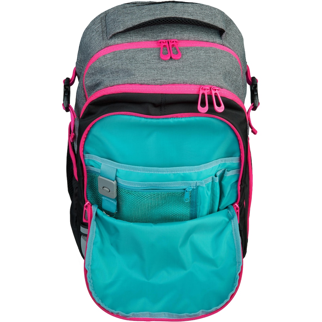 neoxx Schulrucksack »Active, Pink and Famous«, reflektierende Details