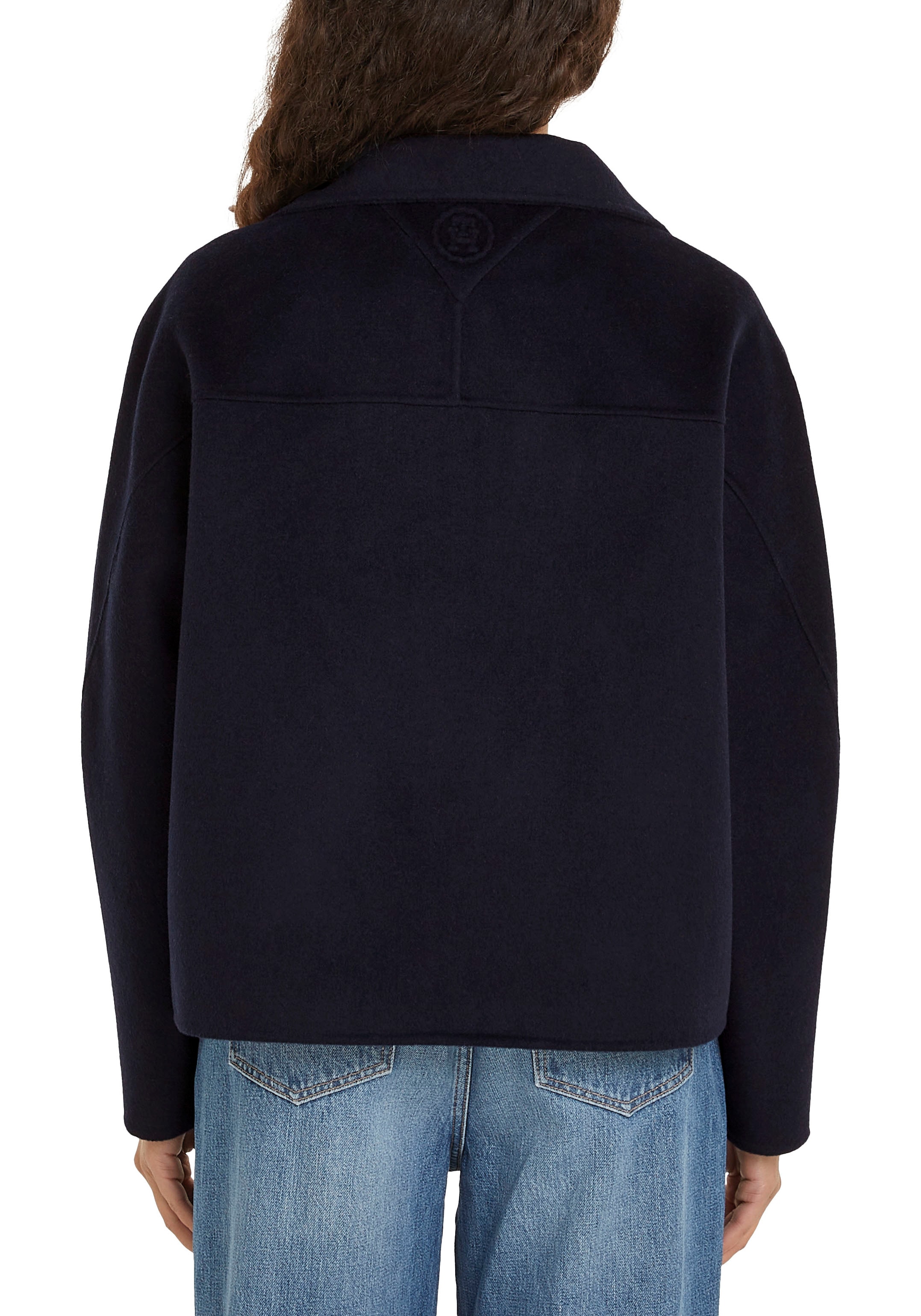 Tommy Hilfiger Outdoorjacke »DF WOOL BLEND FUNNEL JACKET«, mit hochschließendem Kragen