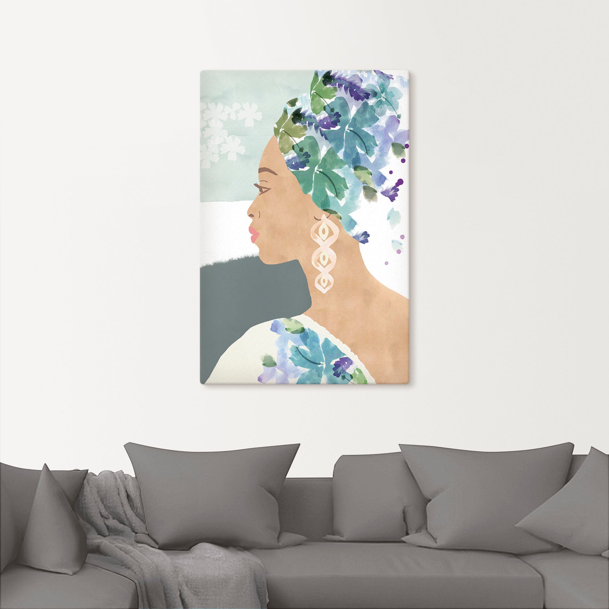 Artland Wandbild »Ava in voller Blüte«, Bilder von Frauen, (1 St.), als Alubild, Leinwandbild, Wandaufkleber oder Poster in versch. Größen