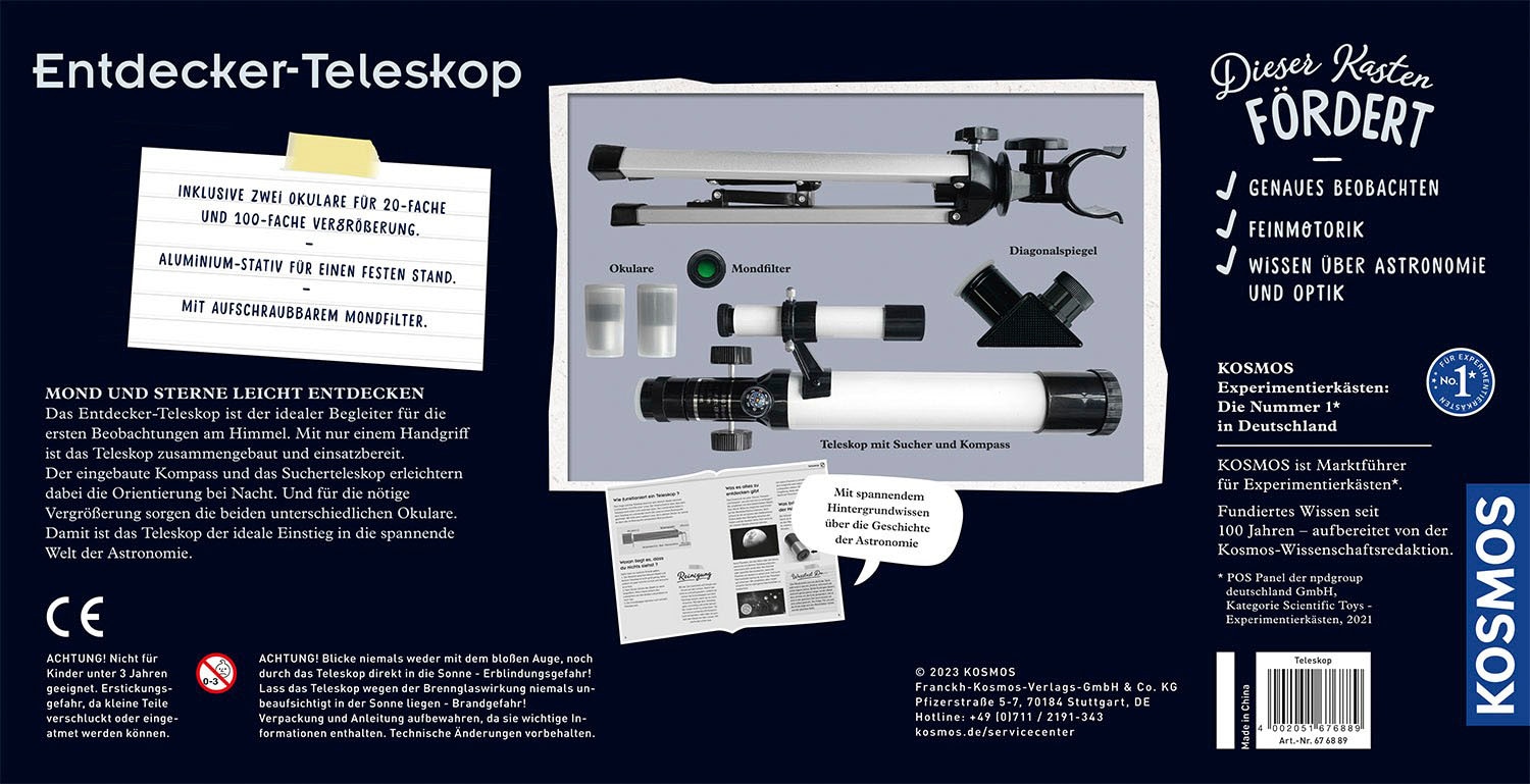 Kosmos Teleskop »Entdecker-Teleskop«, mit Stativ auf Rechnung bestellen