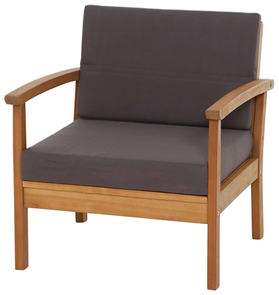 Siena Garden Gartenlounge-Set »Tavira«, (2x Sessel, 1x 2er-Sofa, 1x Tisch), Eukalyptus FSC 100%, inkl. Kissen