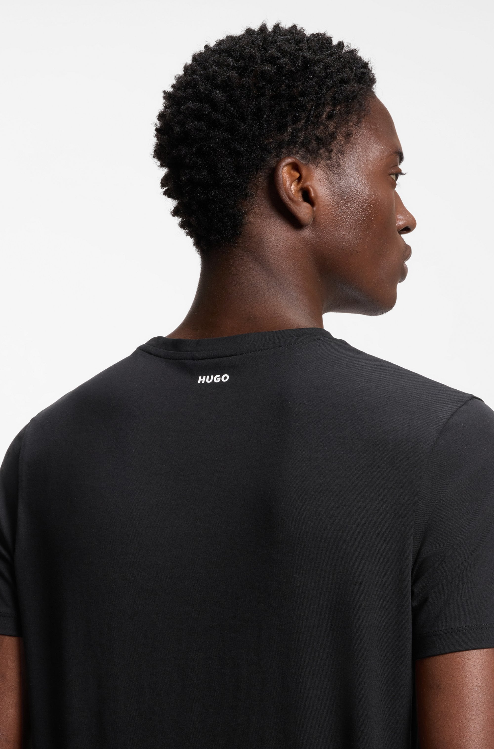 HUGO T-Shirt »HUGO-Round« Packung, 2er,  Rundhalsausschnitt, Slim-Fit, HUGO Logo-Druck