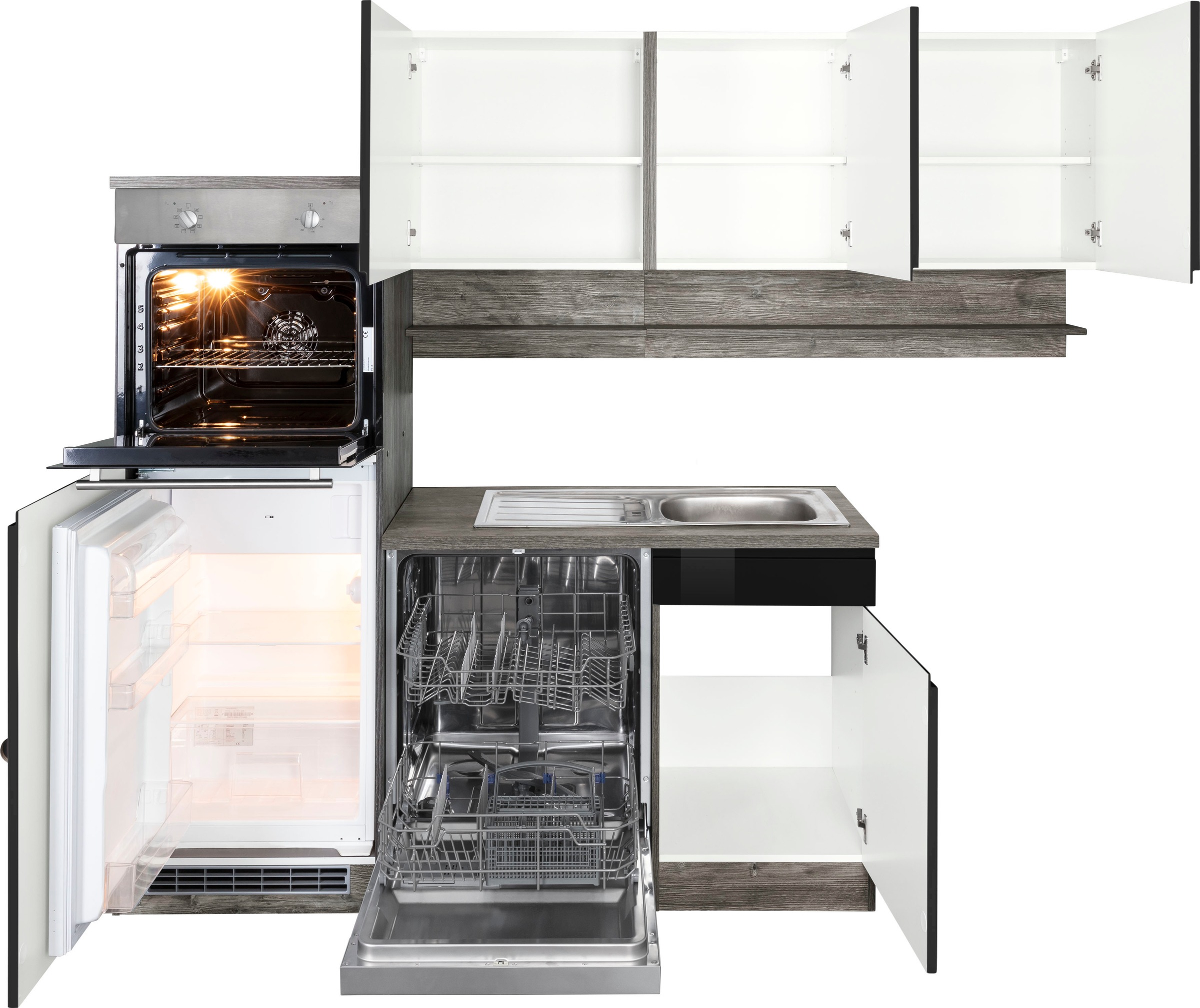KOCHSTATION Winkelküche »KS-Virginia«, Stellbreite 230/190 cm, mit E-Geräten