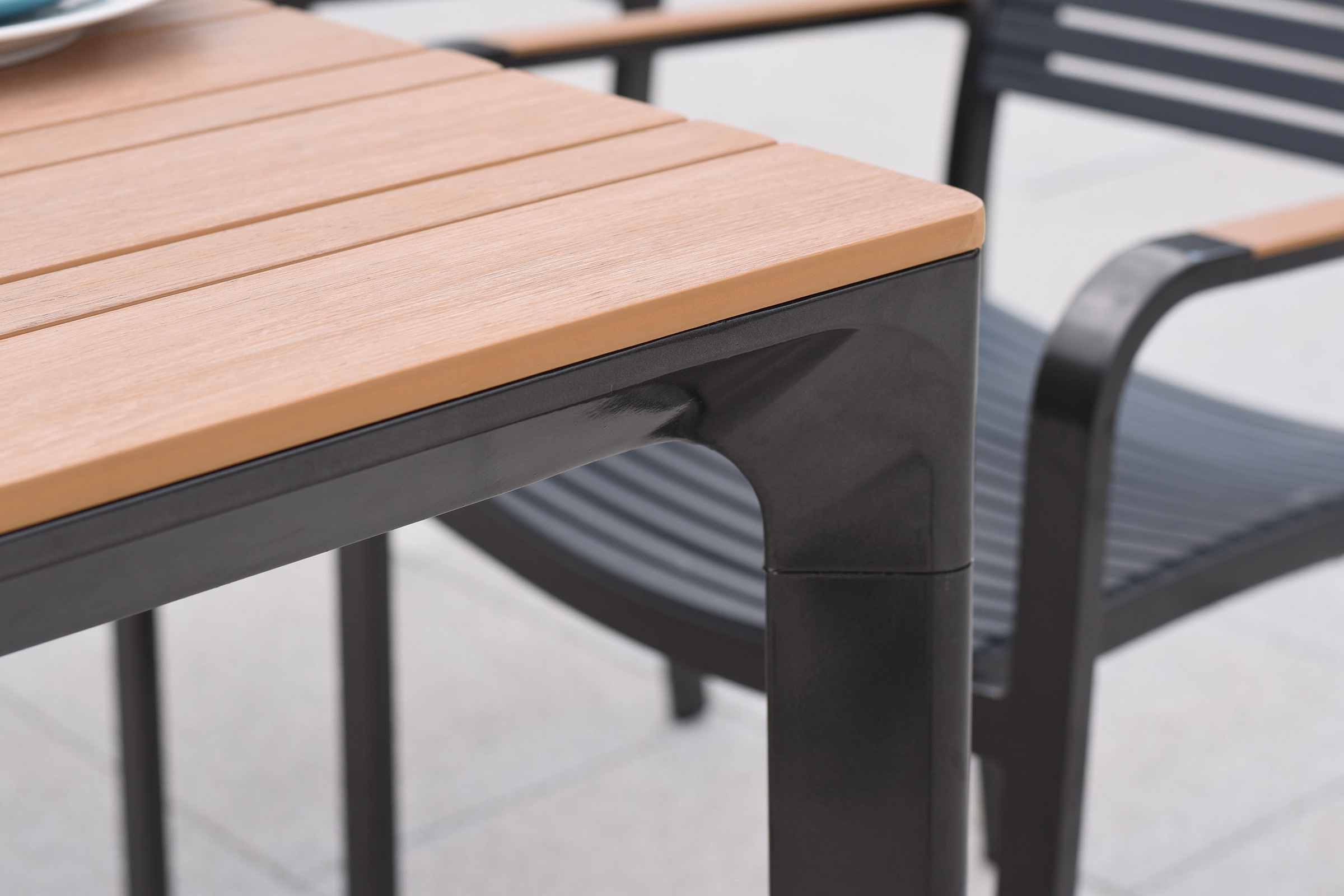MERXX Gartentisch »rechteckig« 1 Stk. tlg. Tischplatte aus Kunststoff in Holzoptik