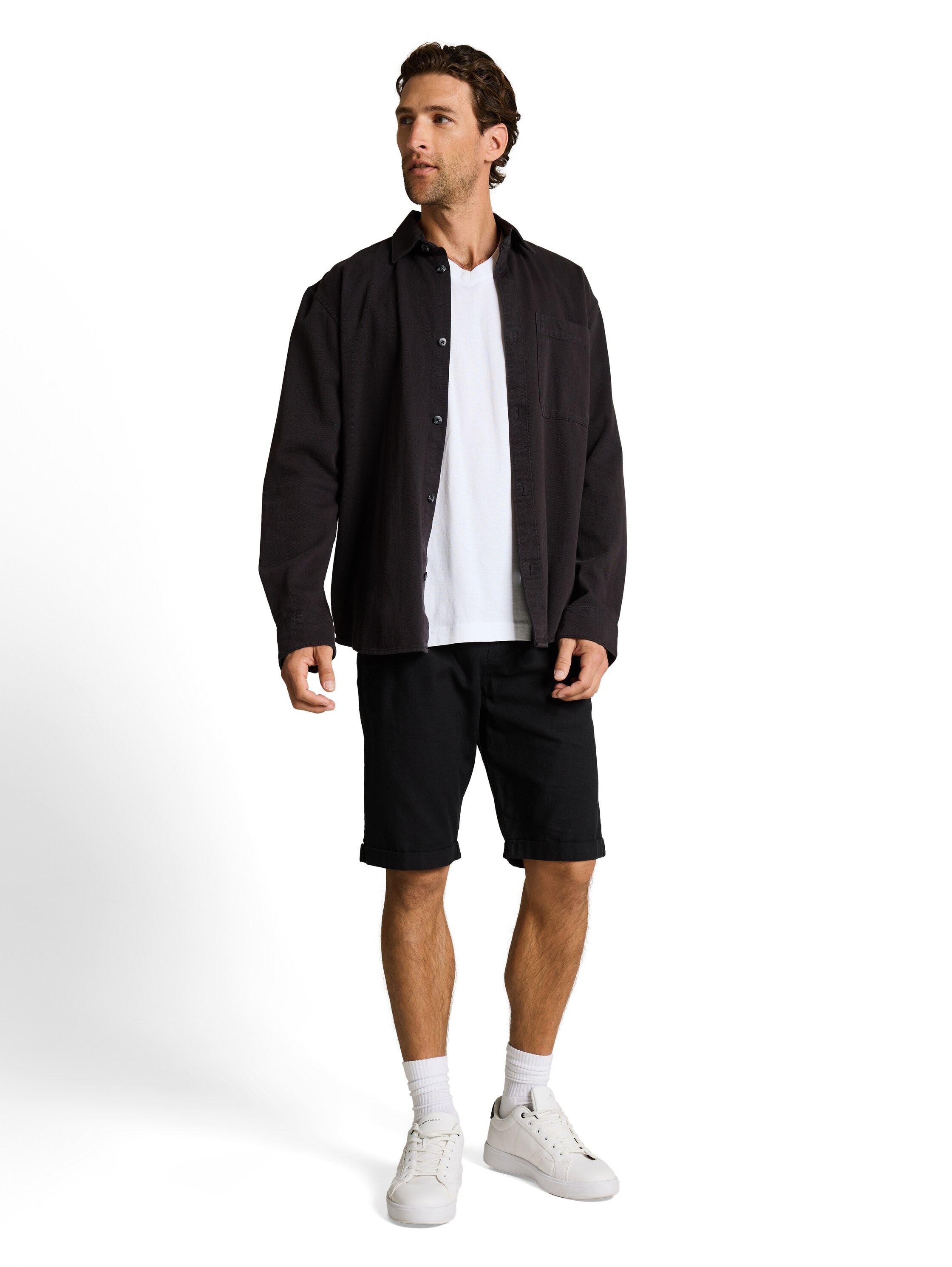 TOM TAILOR T-Shirt Packung, 2 mit V-Ausschnitt, Doppelpack