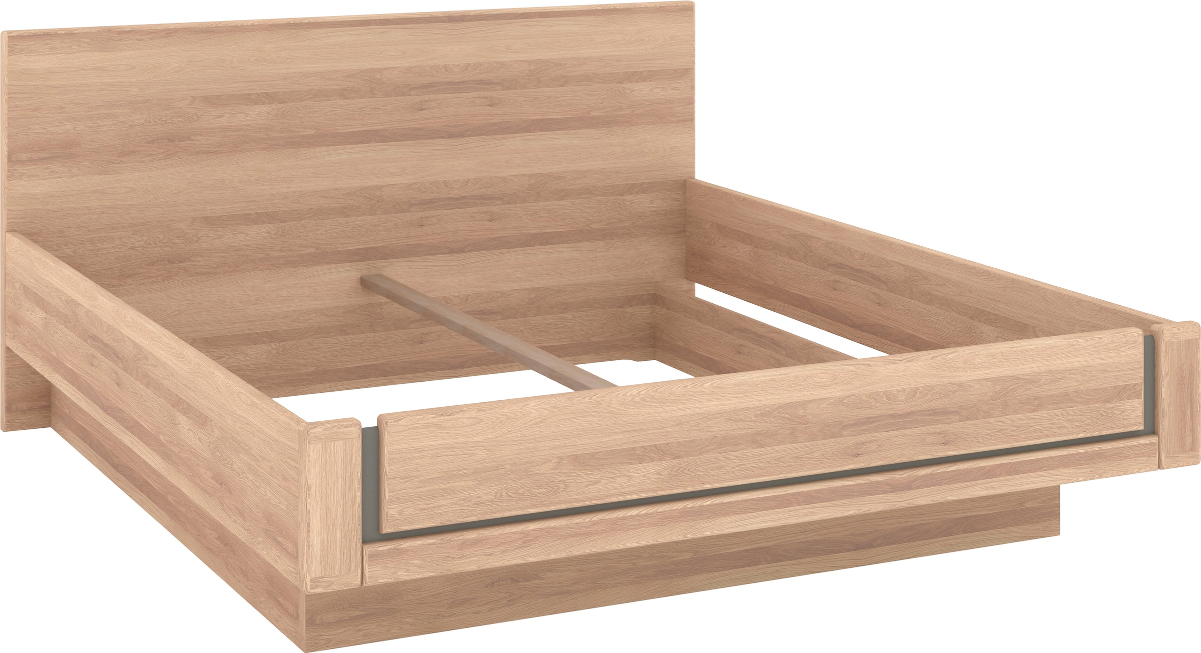 Musterring Holzbett »Sorrent, Bettgestell, Bettrahmen, teilmassiv Eiche«, (MADE IN GERMANY), Eiche teilmassiv, Liegehöhenverstellung, in schwebender Optik