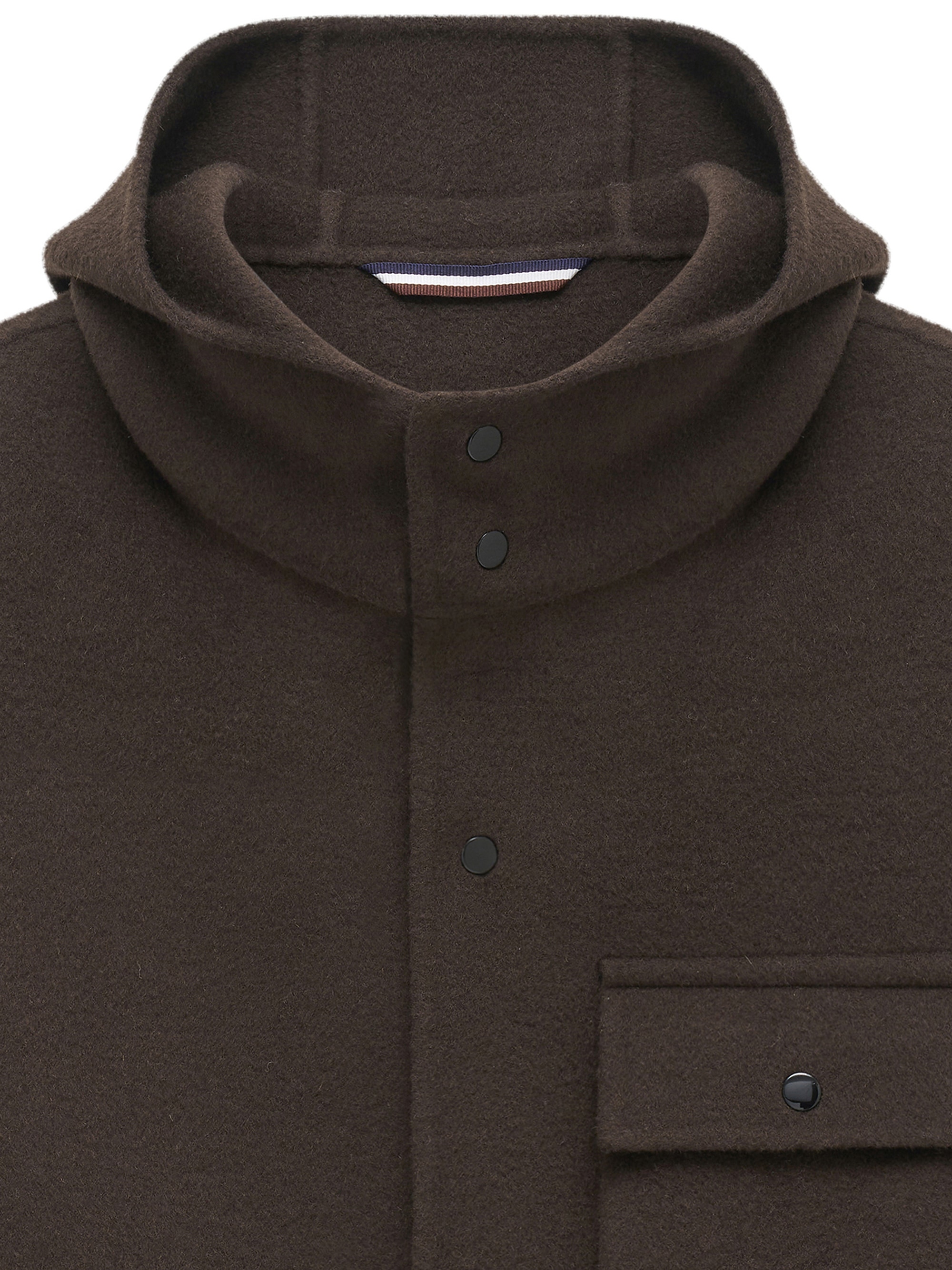 bugatti Strickweste »Regular Fit« Regular Fit Woll-Seide Kapuze Handmade