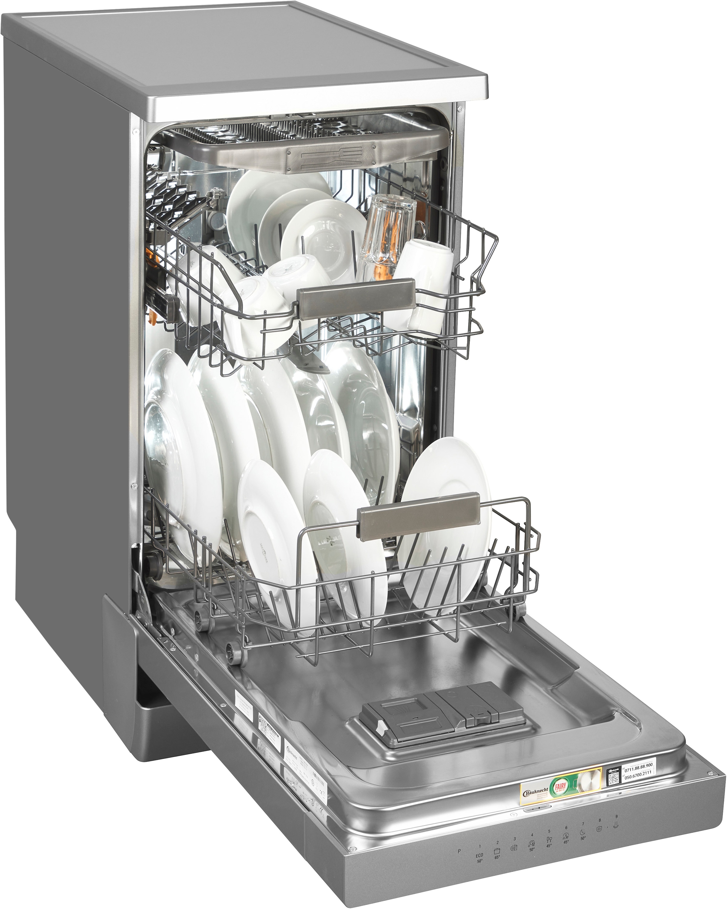 BAUKNECHT Standgeschirrspüler »BK4FC11BS7A0X«, 11 Maßgedecke, ActiveDry
