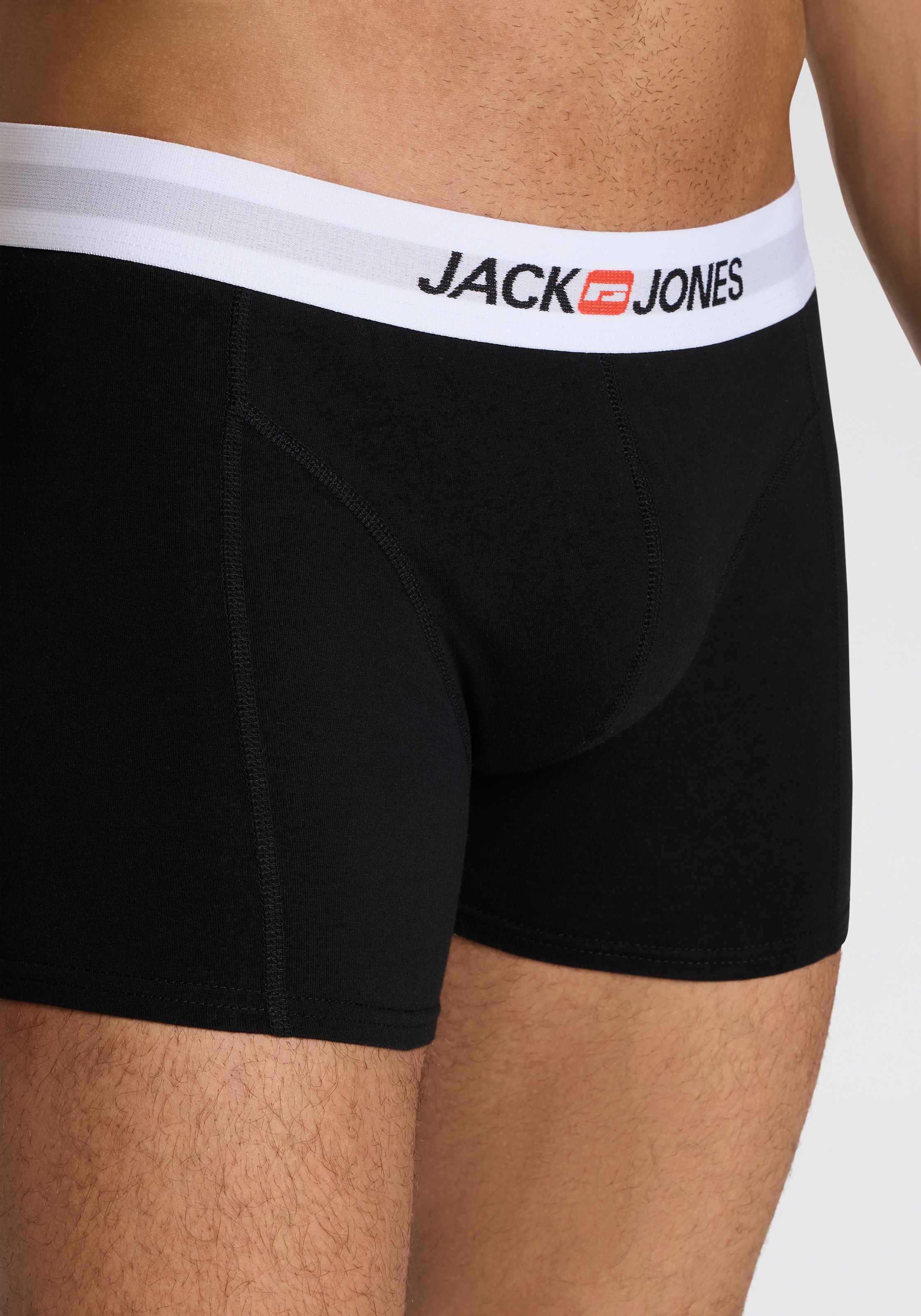 Jack & Jones Trunk »JACOLD – Boxershorts mit farbigem Bund im 6er-Pack«, (Packung, 6 St.), Druck, modisch, regular fit, Jersey