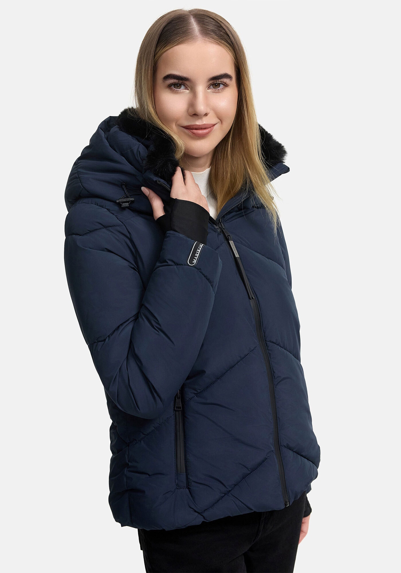 Marikoo Winterjacke »Marikoo Simaraa kurze Damen Winter Steppjacke N007«