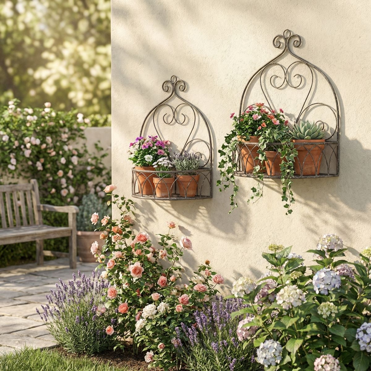 Ambiente Haus Wandregal »Aufbewahrungsregal 2er Set rund in grau« 1 Stk. tlg. für Innen- und Außenbereich
