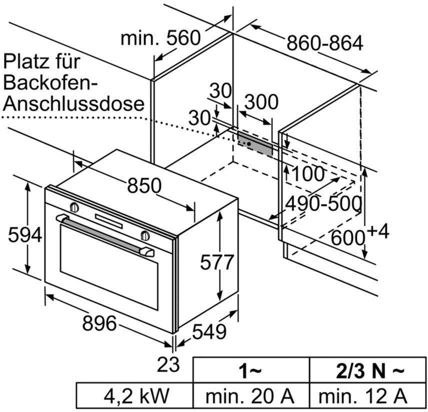 SIEMENS Einbaubackofen iQ500 »VB578D0S0«, mit 1-fach-Teleskopauszug, Pyrolyse-Selbstreinigung, touchControl