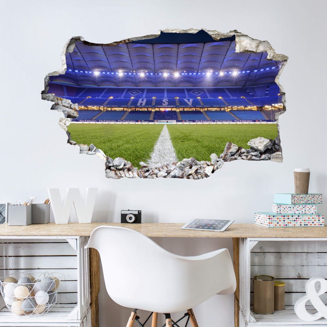 Wall-Art Wandtattoo »3D (1 St.) auf Fußball bestellen 03«, HSV Rechnung Arena