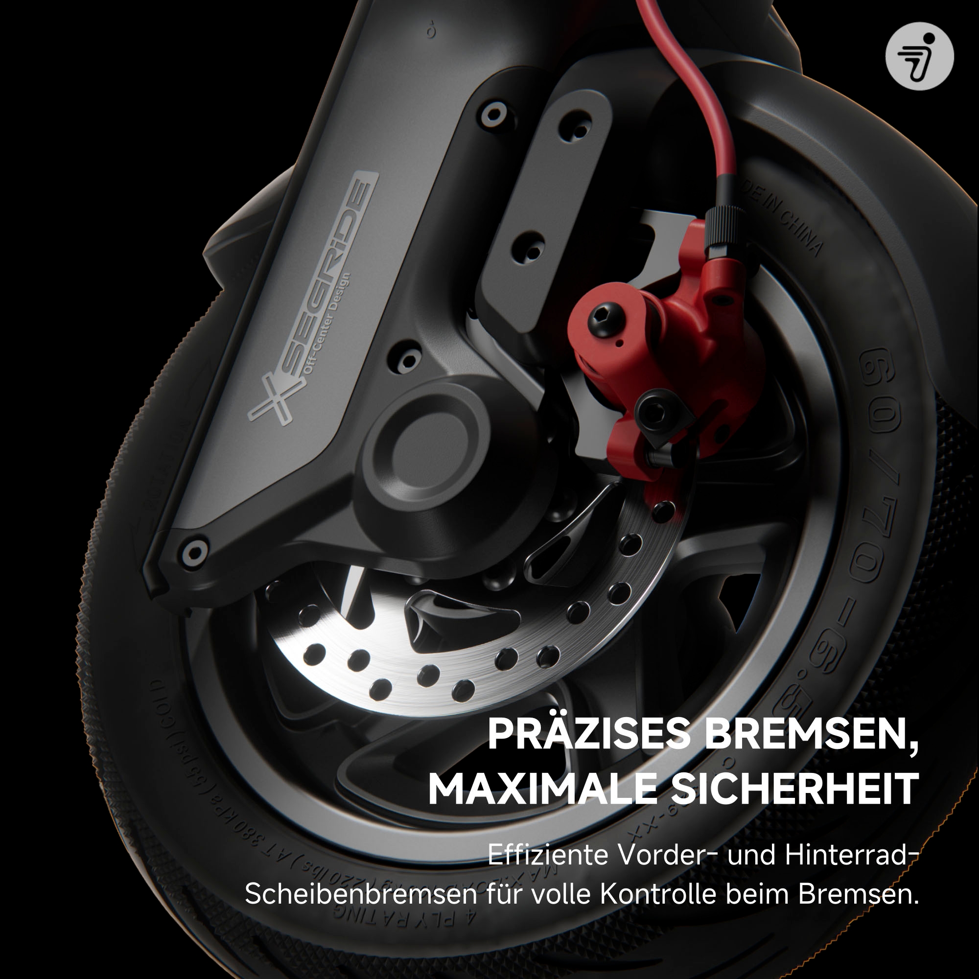 ninebot by Segway E-Scooter »F3 Pro D«, mit Straßenzulassung, 70 km Eco Modus Reichweite, 60 km bei 20 km/h