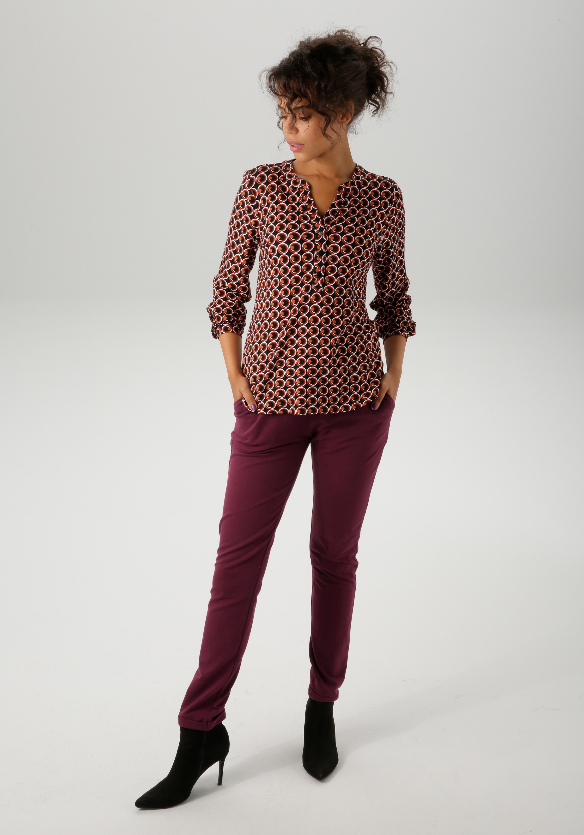 Aniston CASUAL Schlupfhose, mit seitlichem ANISTON-Label