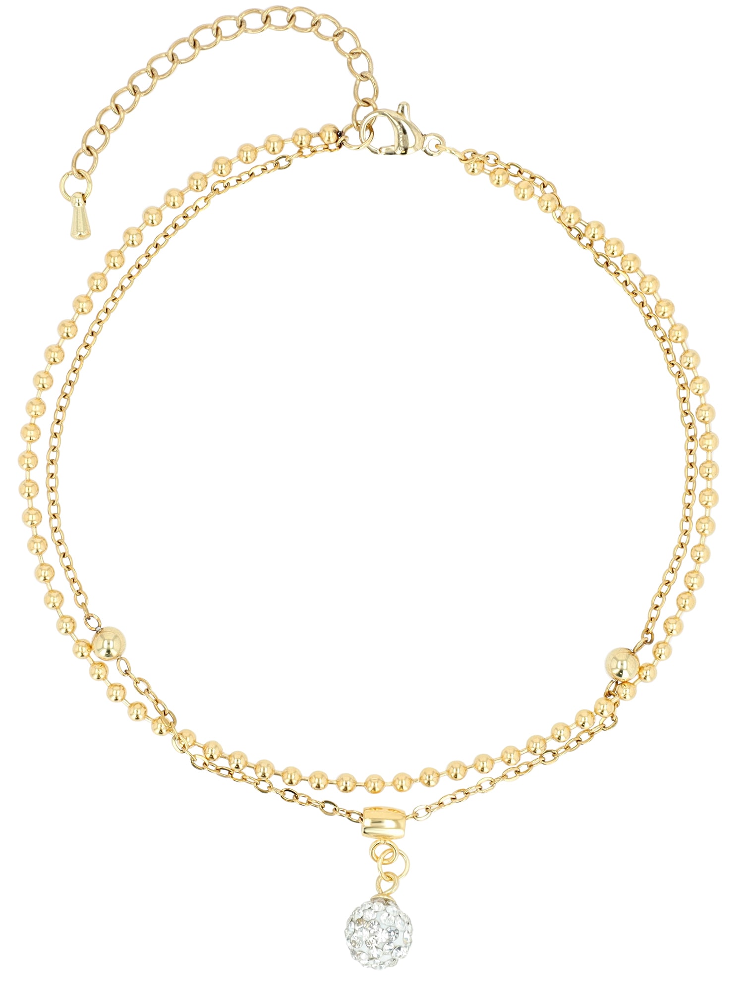 Adelia´s Armband »Damen Armband aus Edelstahl mit Strass Steinchen 24+5 cm«