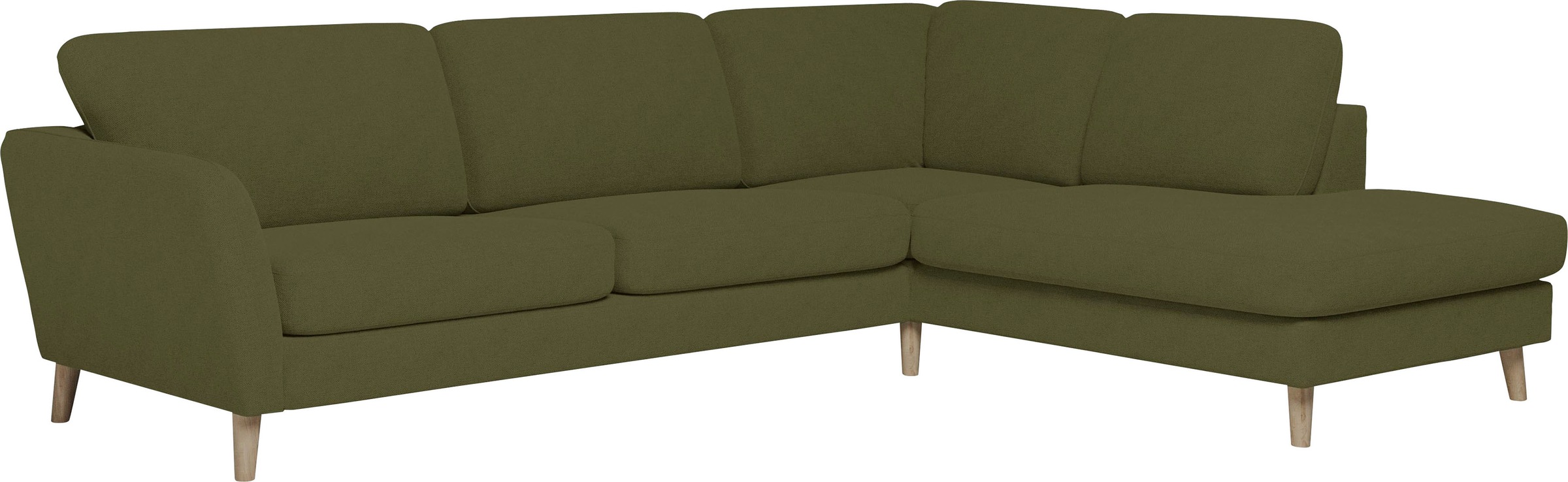 OTTO home Ecksofa »MARSEILLE 278/202 cm, L-Form, Ottom. rechts/links, verschiedene Bezüge« Massivholzbeine aus Eiche, in verschieden Bezügen und Farbvarianten